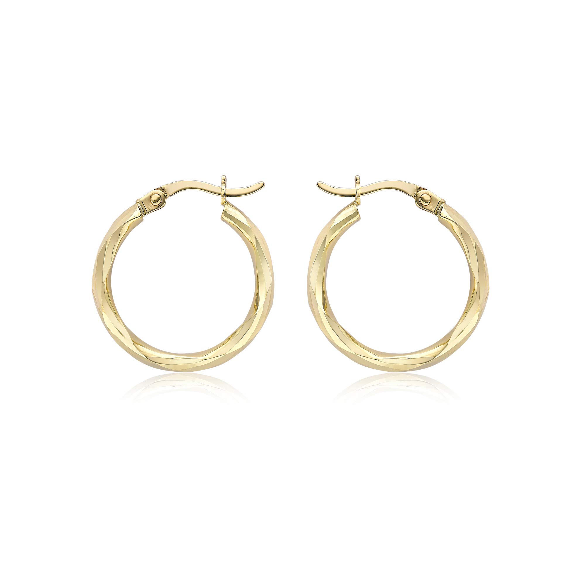 Pendientes De Oro Amarillo 9K Flores Doradas