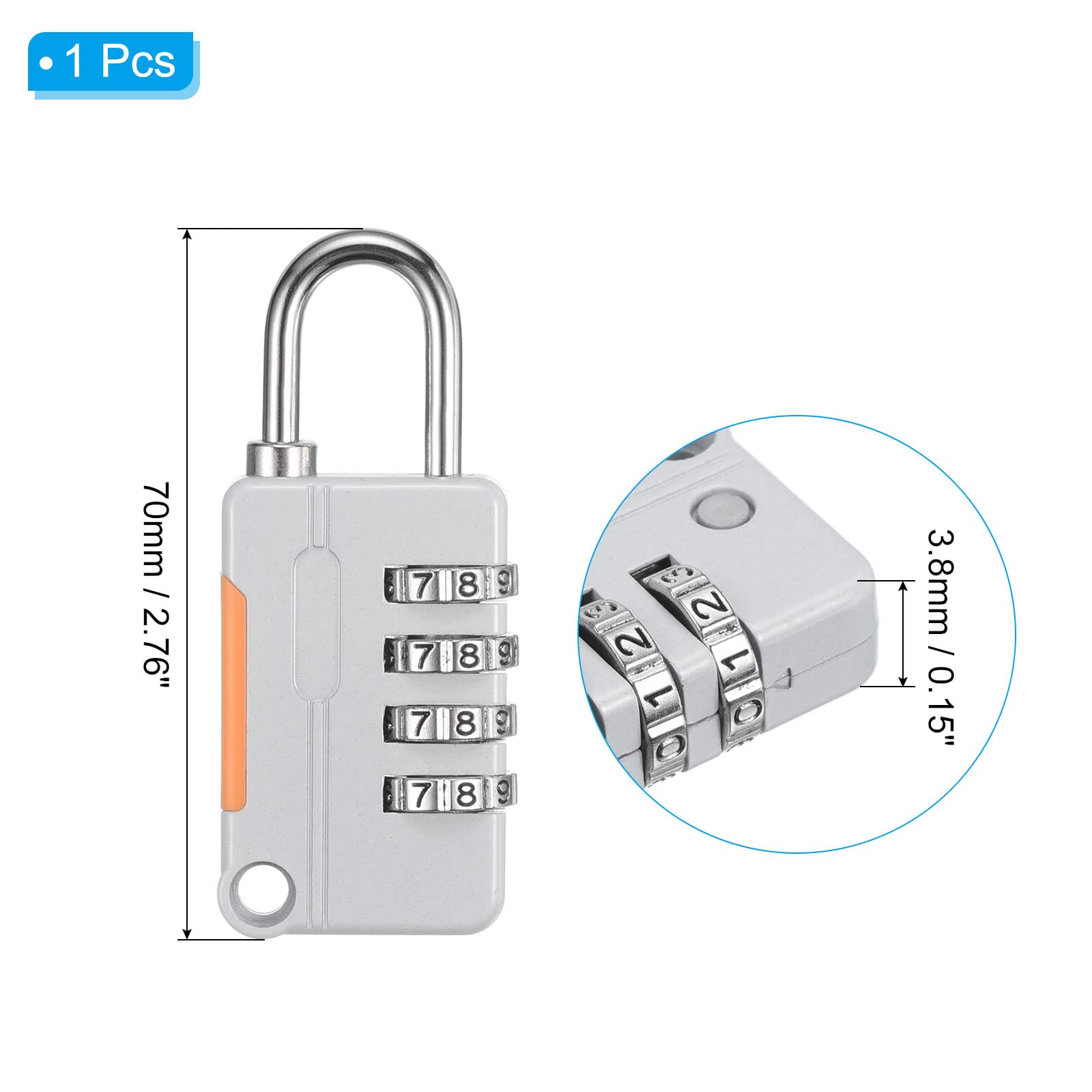 PATIKIL Security Steel Cable with 4 Digit Combination Lock - Image 2