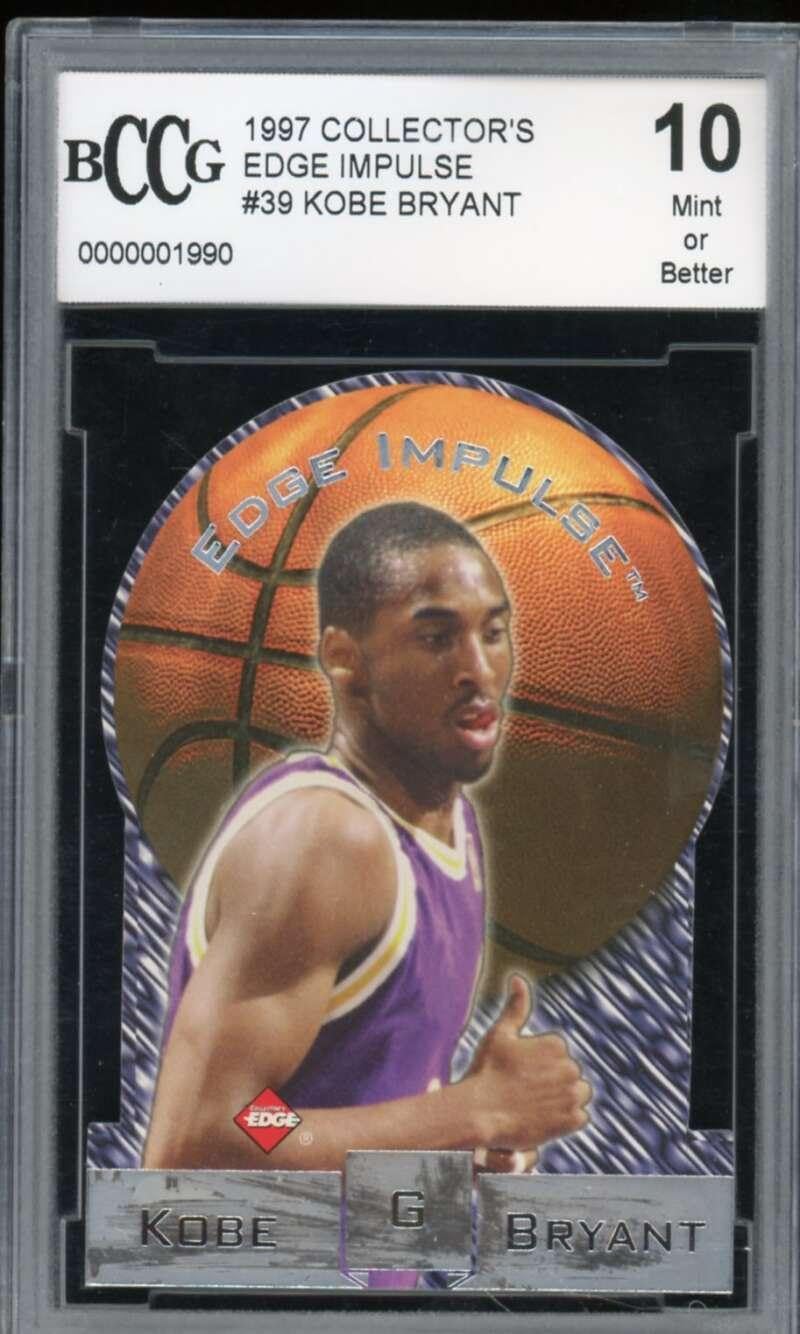 1997-98 Collector's Edge Impulse #39 Kobe Bryant Card BGS BCCG 10 Mint+ - Unsigned Basketball Cards
