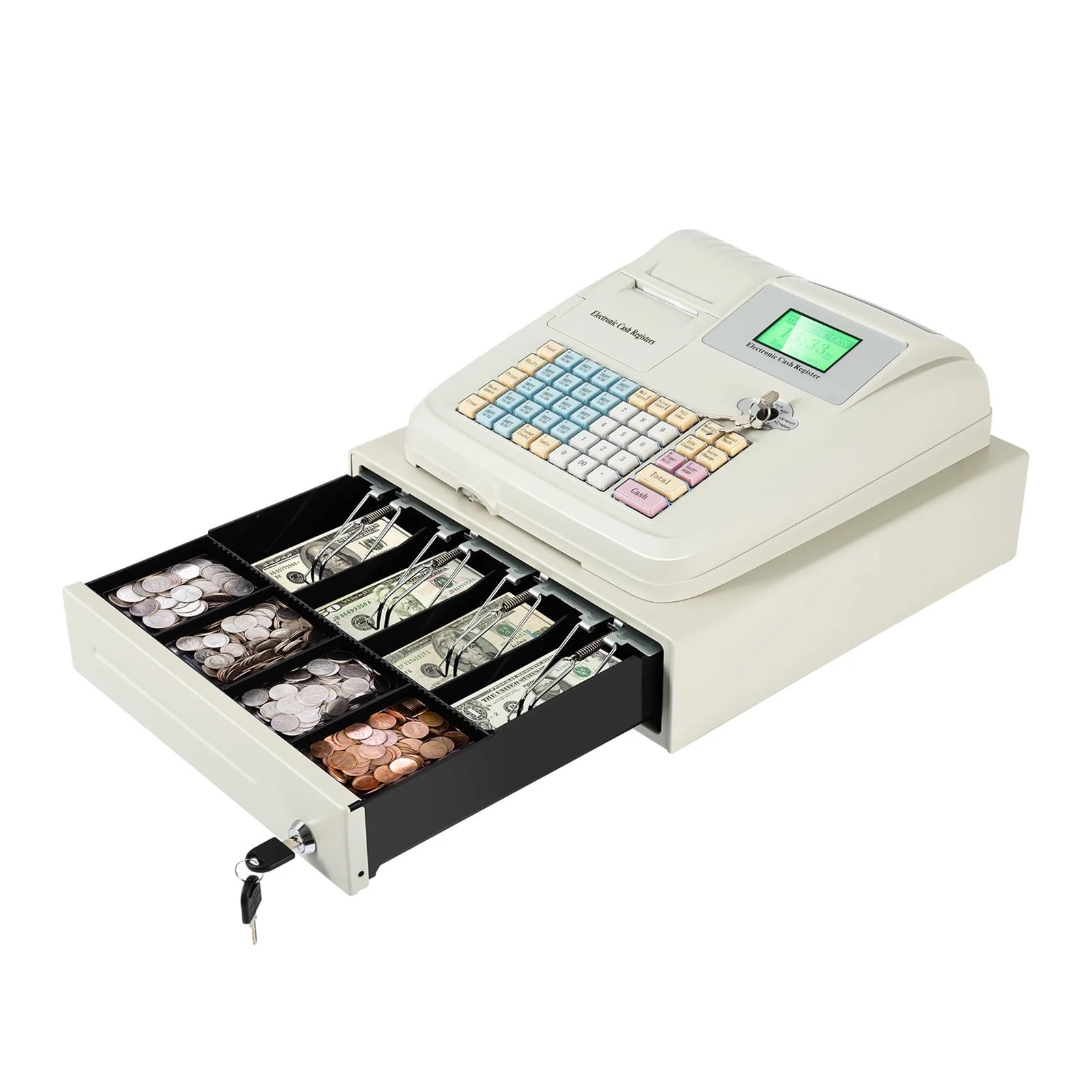Amazon | レジスター 電子キャッシュ レジスター 48 キー電子
