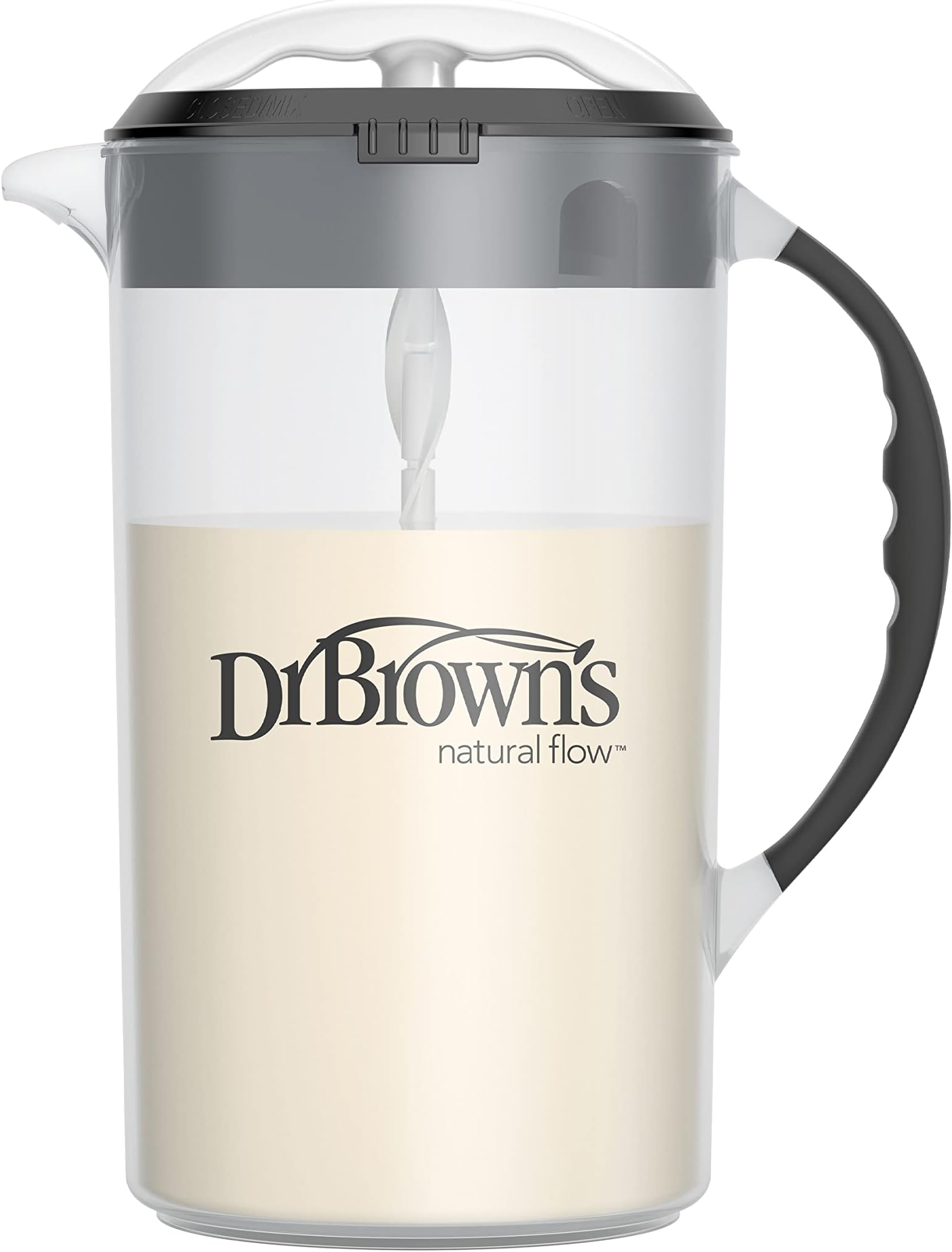 Dr. Brown's Baby Milk Powder Dispenser with Snap-On Lid for On-the-Go Feedings, Pink