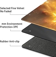 Vista 49 de Tapete de juego MTG cosido de alta calidad con zonas y respaldo de goma antideslizante, tapete de juego TCG de 24 x 14 pulgadas para MTG y otros Dkt