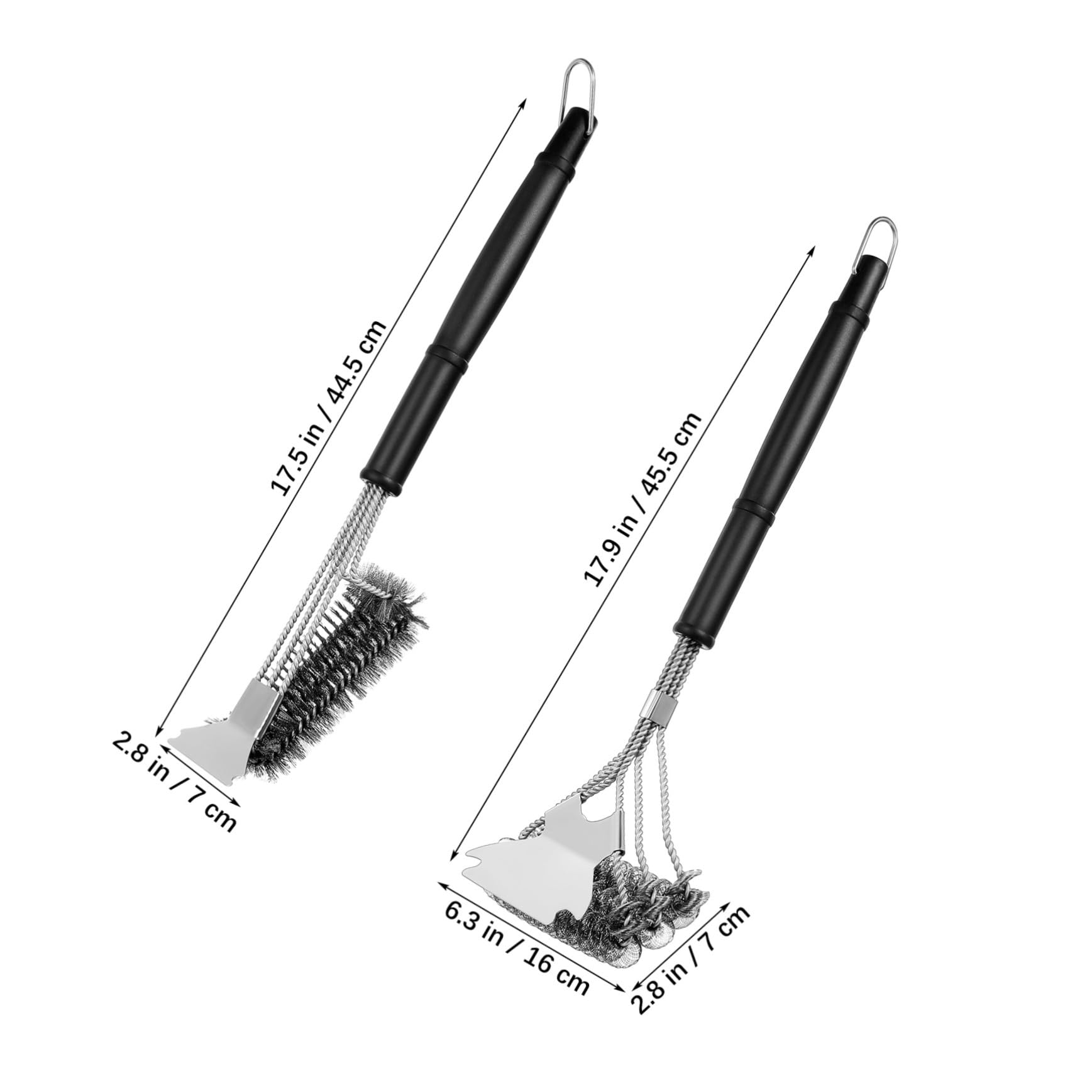 Gatuida 2 Piezas Cepillo para Parrilla de Barbacoa Herramienta de Limpieza Cepillo de Limpieza para Parrillas de Exterior Raspador Metálico