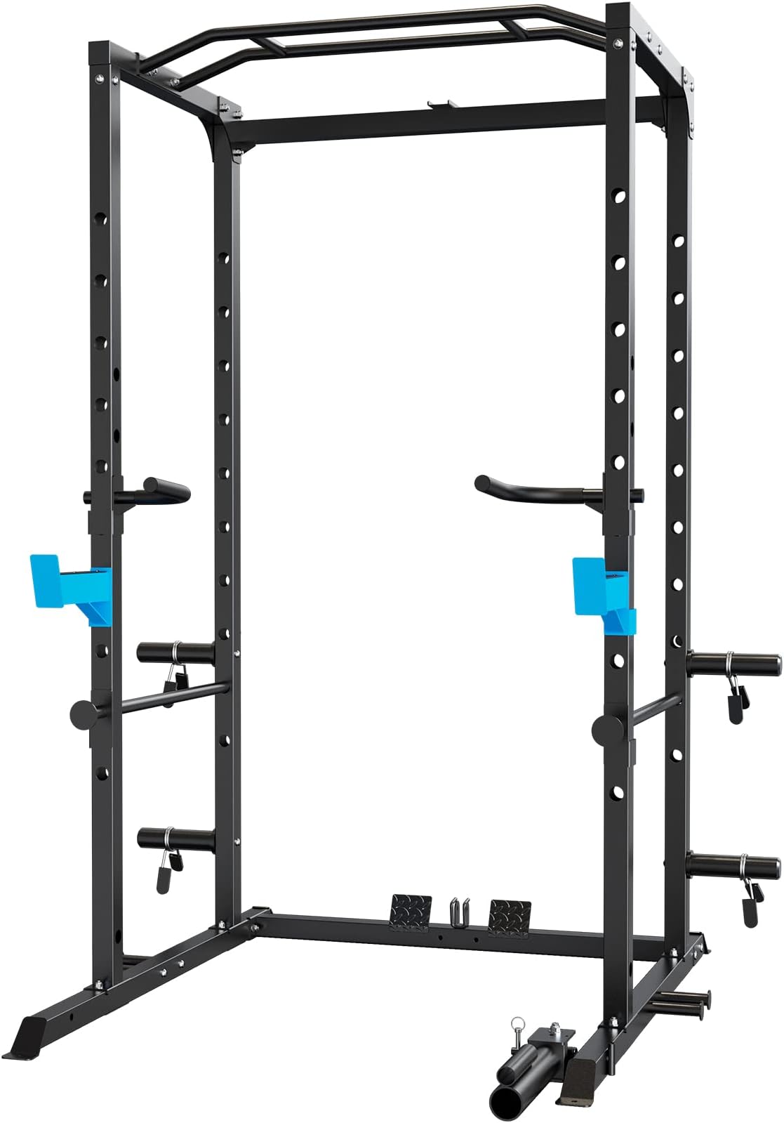 ULTRA FUEGO Power Cage, Multi-Functional Power Rack with J-Hooks, Dip Handles, Landmine Attachment and Optional Cable Pulley System for Home Gym
