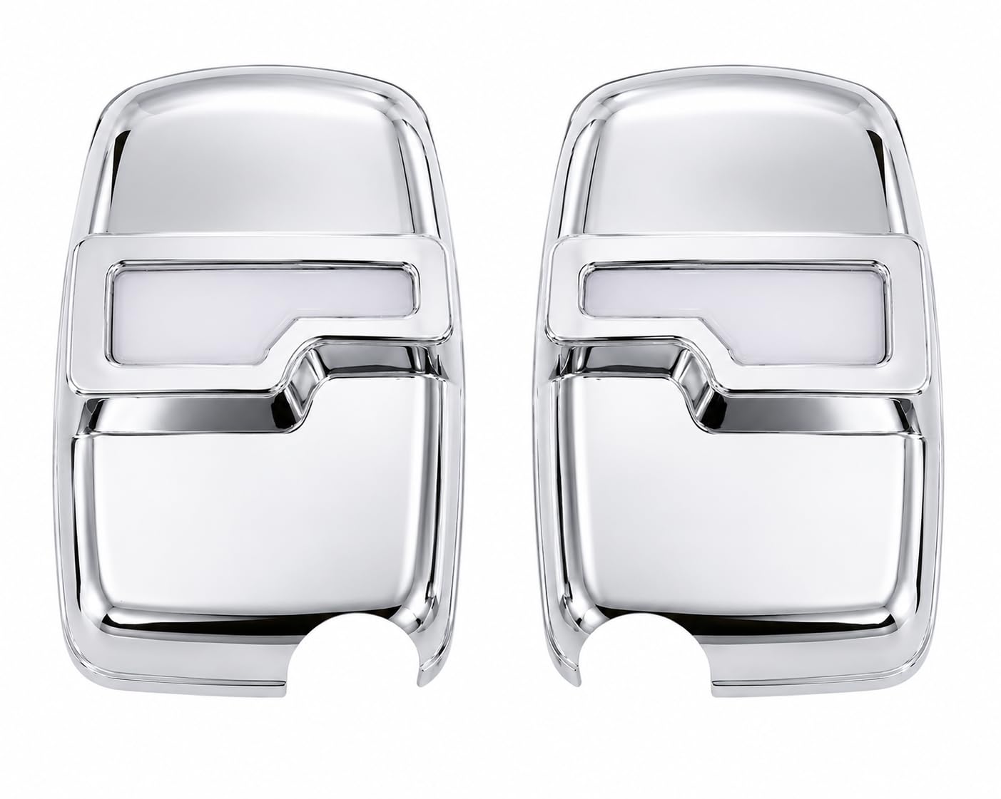 LED Blinking Side View Mirror Cover for EECO, Black Finish with Dynamic Turn Indicator, Premium ABS Mirror Cap Cover, Easy Installation, Set of 2 Pieces (CHROME)-picture-34