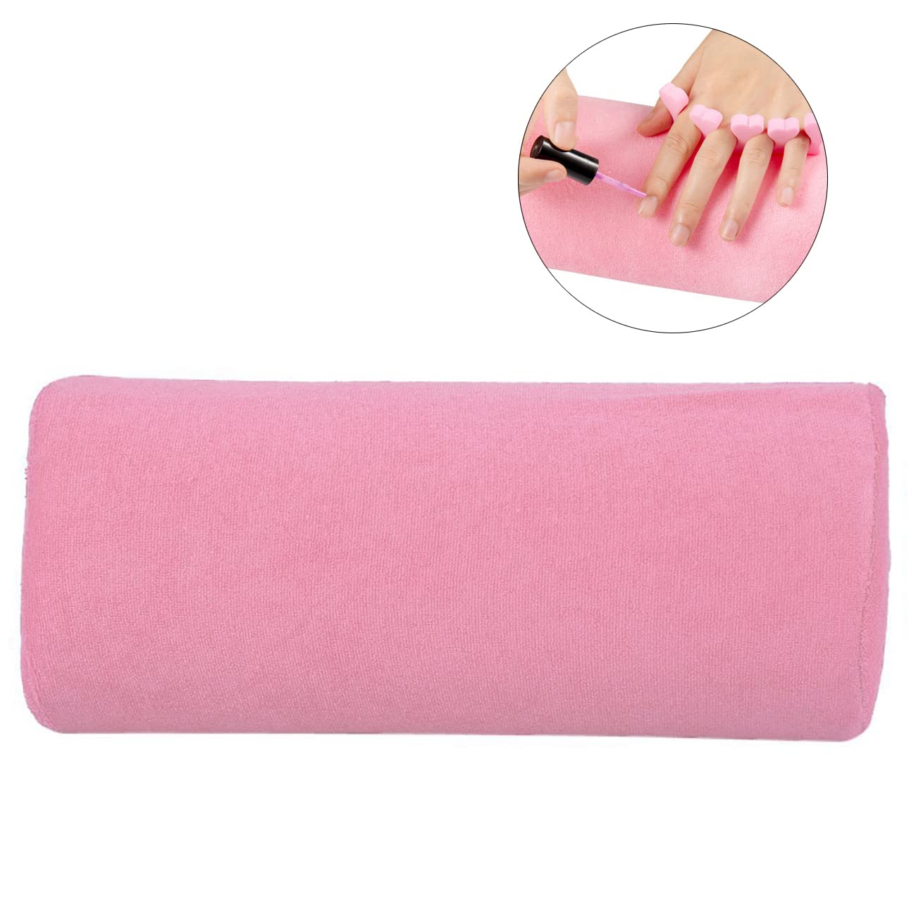Hand Cushion,Nail Art Soft Sponge Pillow - Nail Art Table Mat Holder Pad, Salon Hand Rest Cushion,Detachable Washable Arm Rest Holder,Manicure Makeup Cosmetic Tools (Orange)
