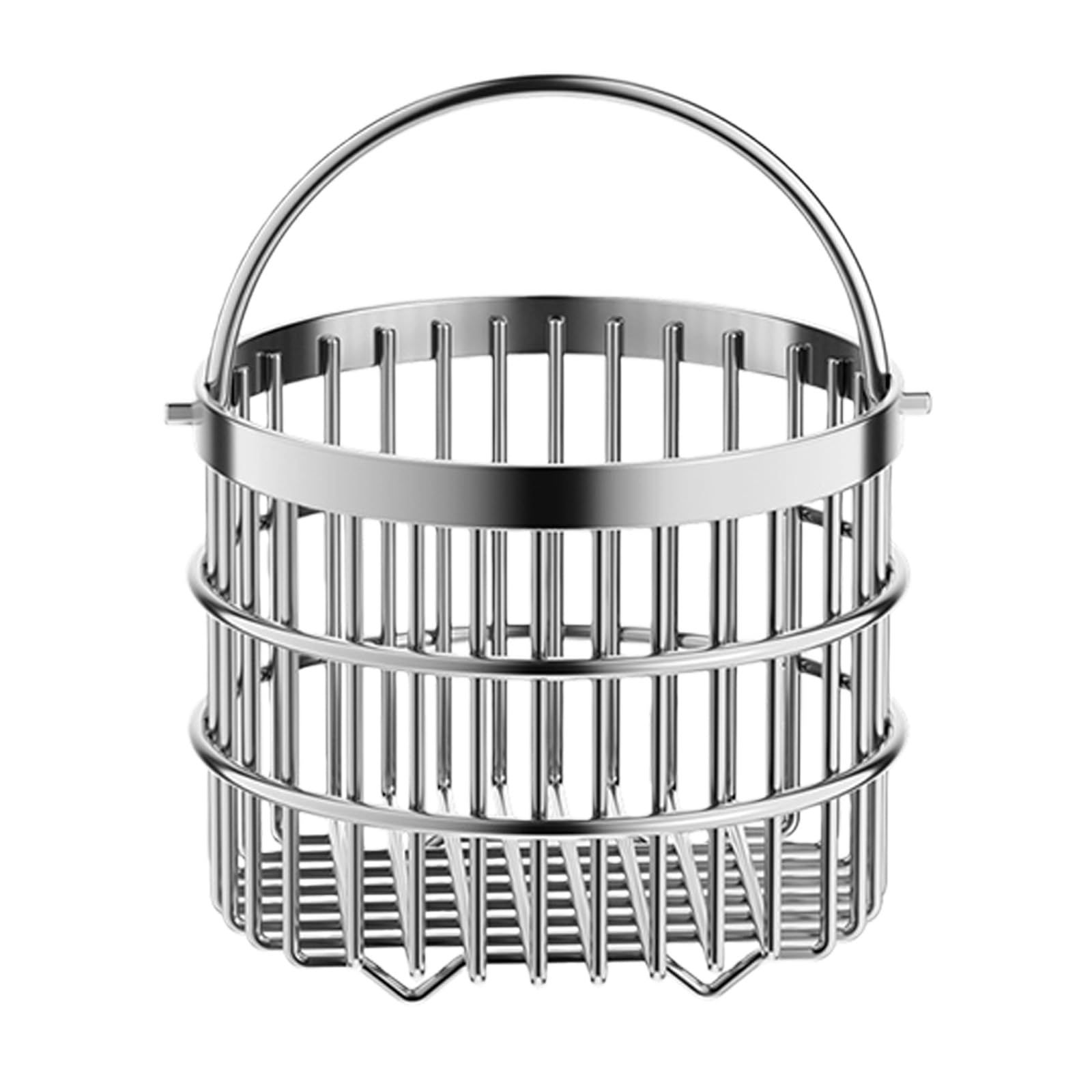 Kaeltsyn Sturdy Stainless Steel Ventilated Container Designed for Efficiently Drying Storing Freshness Produce in Homes Kitchens Rustless Fruit Vegetable Basket