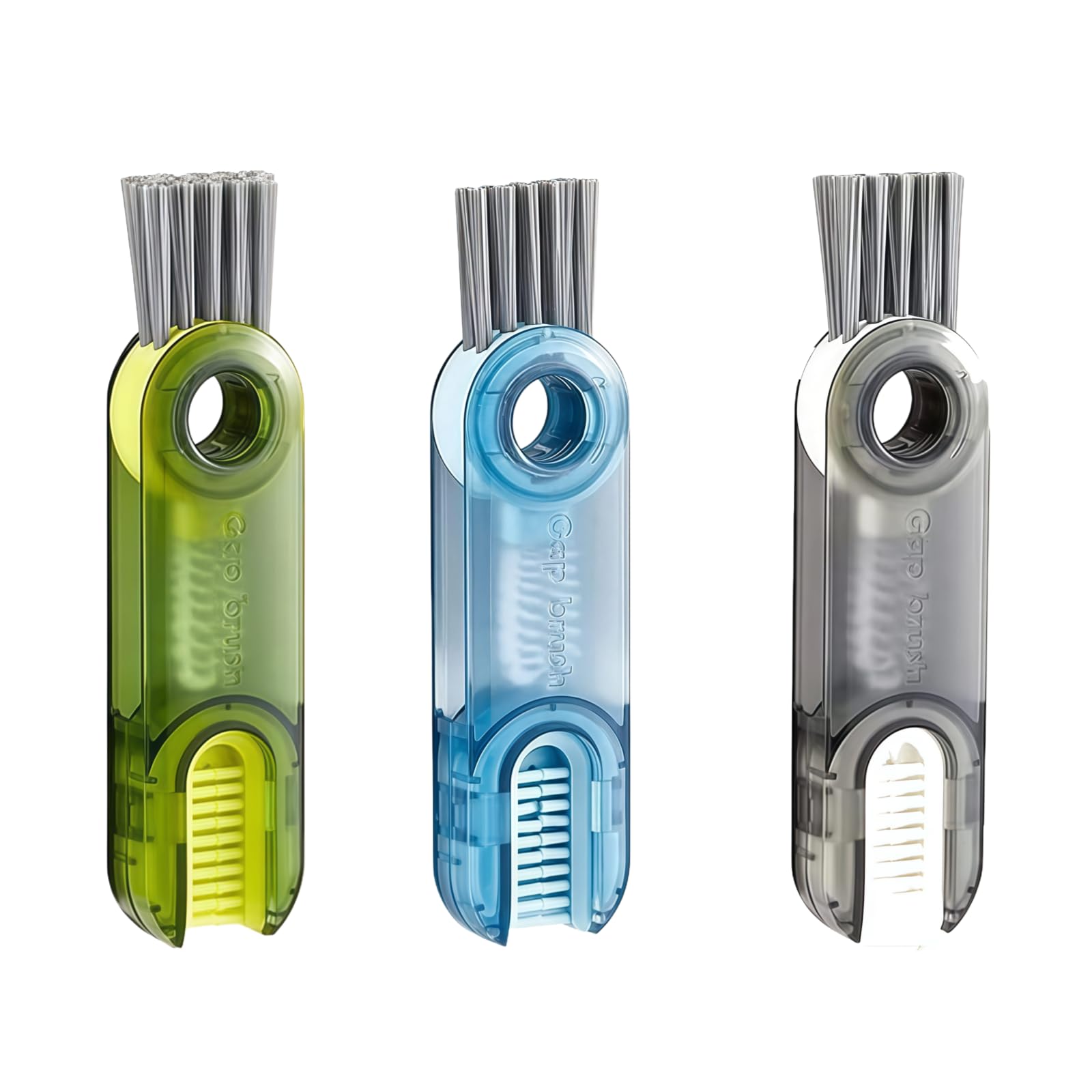 3Pcs 3 in 1 Multifunctional Cleaning Brush, 3 in 1 Bottle Cleaning Brush, Multipurpose Bottle Gap Cleaner Brush, Silicone Lab Cleaning Supplies