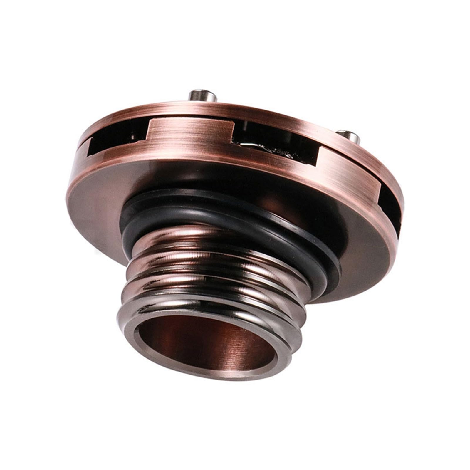 Motorrad Tankdeckel Pop Up Schwarz/Chrom - Für Harley Touring, Softail, Dyna, Sportster