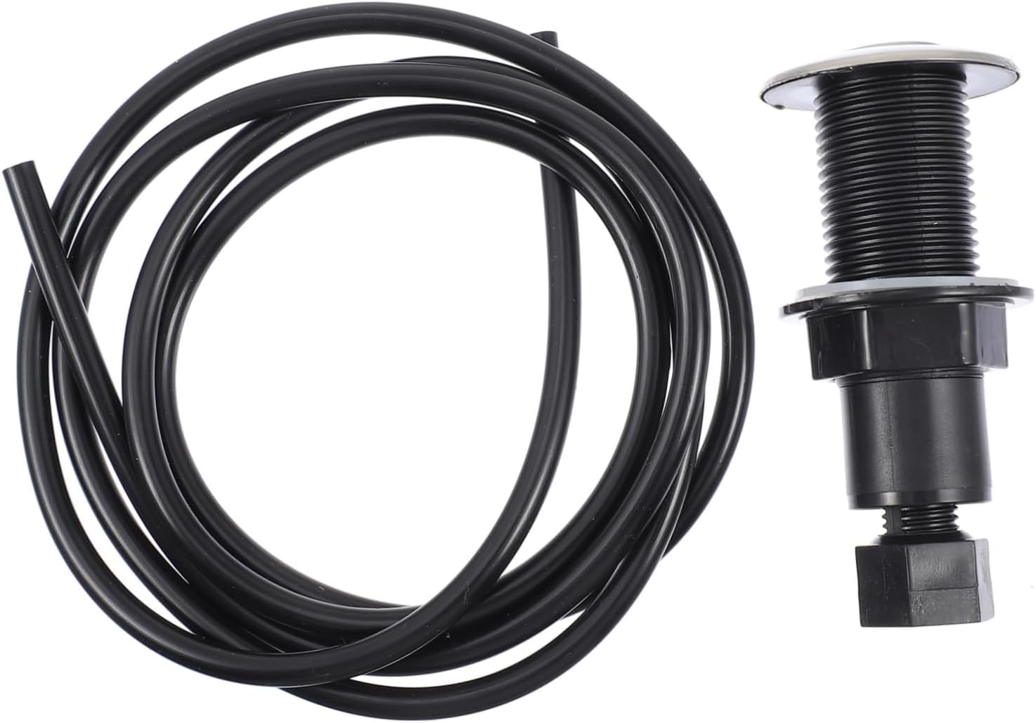 1.5M Air Activated Push Switch for Stainless Steel Food Waste Disposer Pneumatic Off Button with Air Tube Durable Air Switch Accessory for Garbage Processing