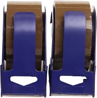 Heavy Duty Packing Tape with refillable Dispenser, Noiseless Packaging Tape 2.4 mil, 1.88" x 110 yd, Packing Tape Refills for Packing, Shipping and Mailing, Strong Seal on All Box Types for Moving(2)