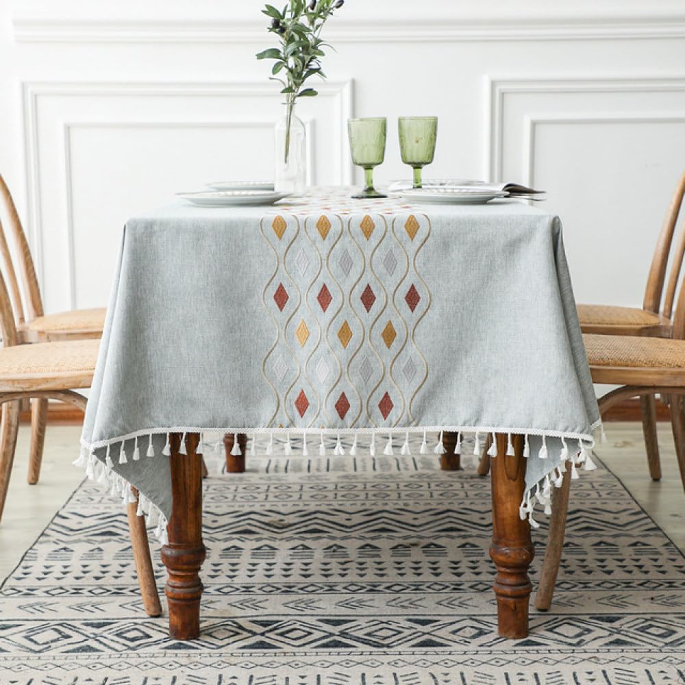 Nappe rectangulaire bleue anti-rayures 90x90 cm pour protéger vos tables basses