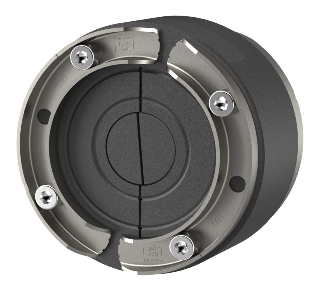 Ritzer Joint Chambre Annulaire DN100 Divisé - Pour 1 Câble/Tuyau 25-63 Mm, Étanchéité Gaz/Eau/Radon 25 Ans Garantie
