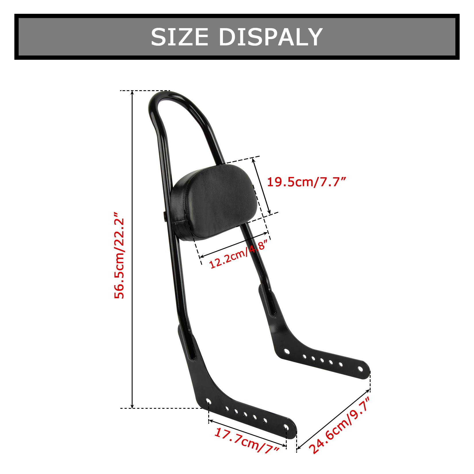 Amazon | PSLER オートバイ汎用 バックレスト クッションパッド