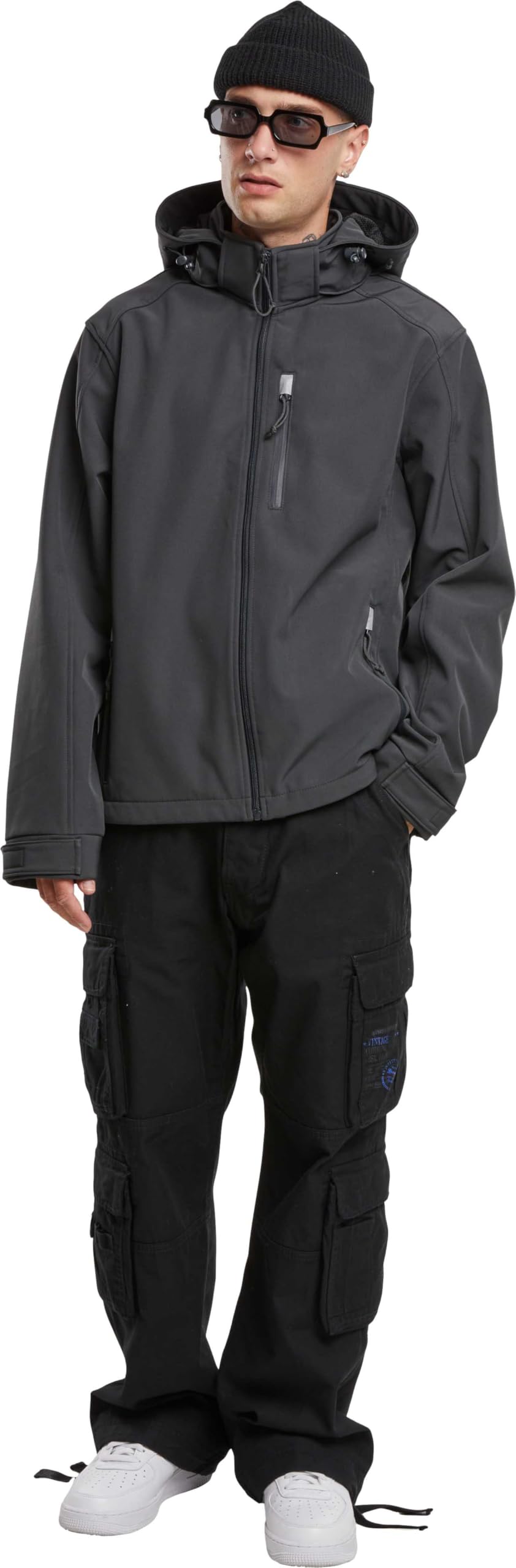 Brandit Men's Softshelljacket Hurricane Jacket, Anthracite, 4XL