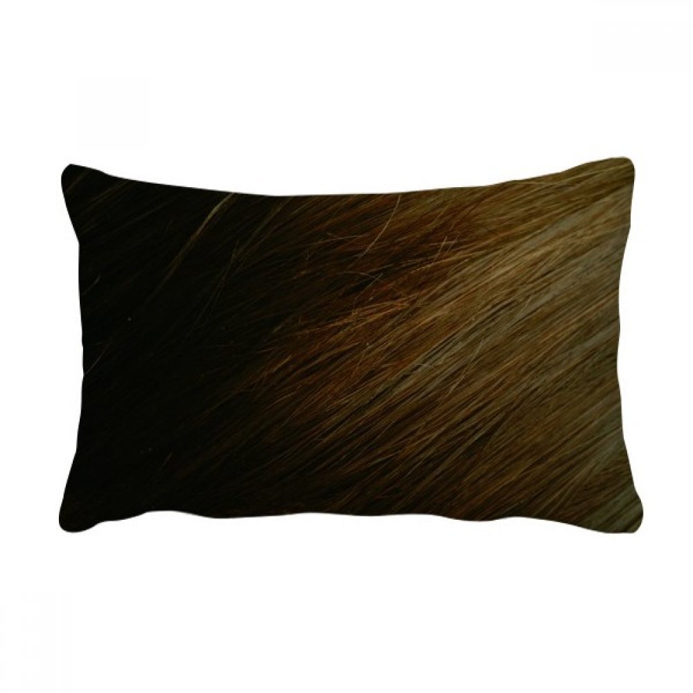 Coussin lombaire cheveux raides brun foncé multicolor 40x60 cm pour canapé