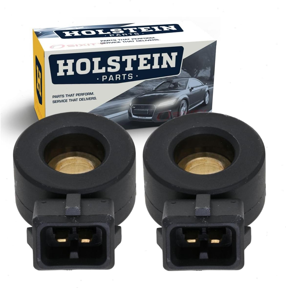 2 pc Holstein Ignition Knock Detonation Sensors compatible with Jeep Wrangler 3.6L V6 2012