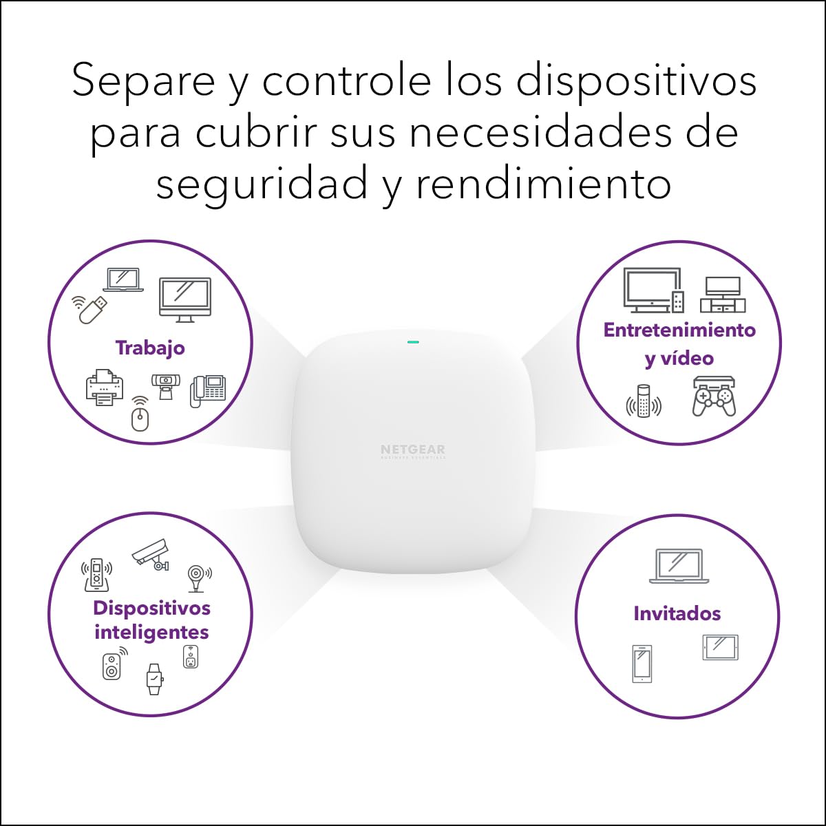 NETGEAR Punto de Acceso inalámbrico (WAX210) | WiFi 6 de Doble Banda con Velocidad AX1800 802.11ax, WPA3 |Tamaño pequeño, hasta 4 Redes con SSID | Fuente de alimentación no incluida