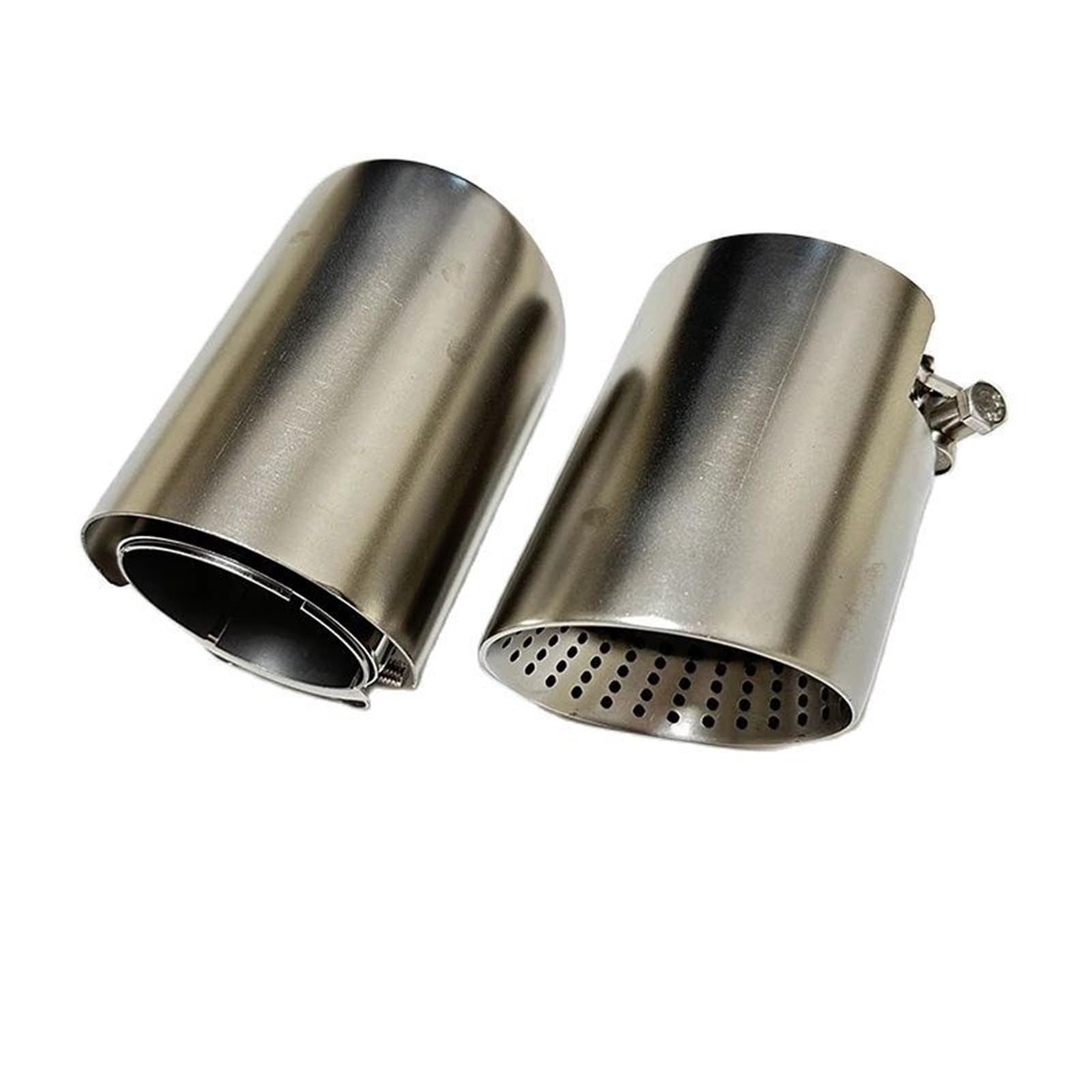 Tłumiki samochodowe Buse d'échappement en acier inoxydable mat, longueur 120mm, grand diamètre 101mm 114mm, système de silencieux voiture ouvert(60mm-101mm)