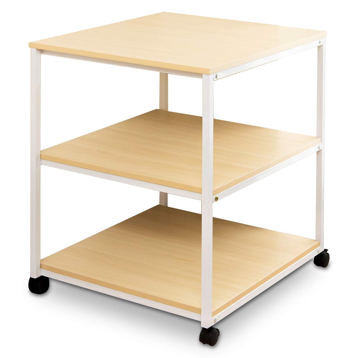 Amazon.co.jp: ottostyle.jp デスクサイドワゴン 60×60×70cm 【ビーチ