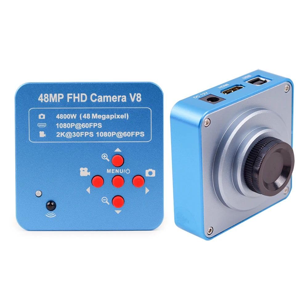 Cámara microscópica Digital Electrónica Industrial, 1080P, 48MP, HDMI, USB y Lente de Montaje en C 120X para reparación de teléfonos con Soldadura PCB