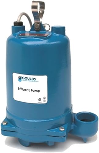 Goulds WE1534HH, Bomba de efluente sumergible, Modelo 3885, Serie WE, 1-1/2 HP, 460 voltios, 3 fases, descarga NPT de 2", máximo de 95 GPM, cable de