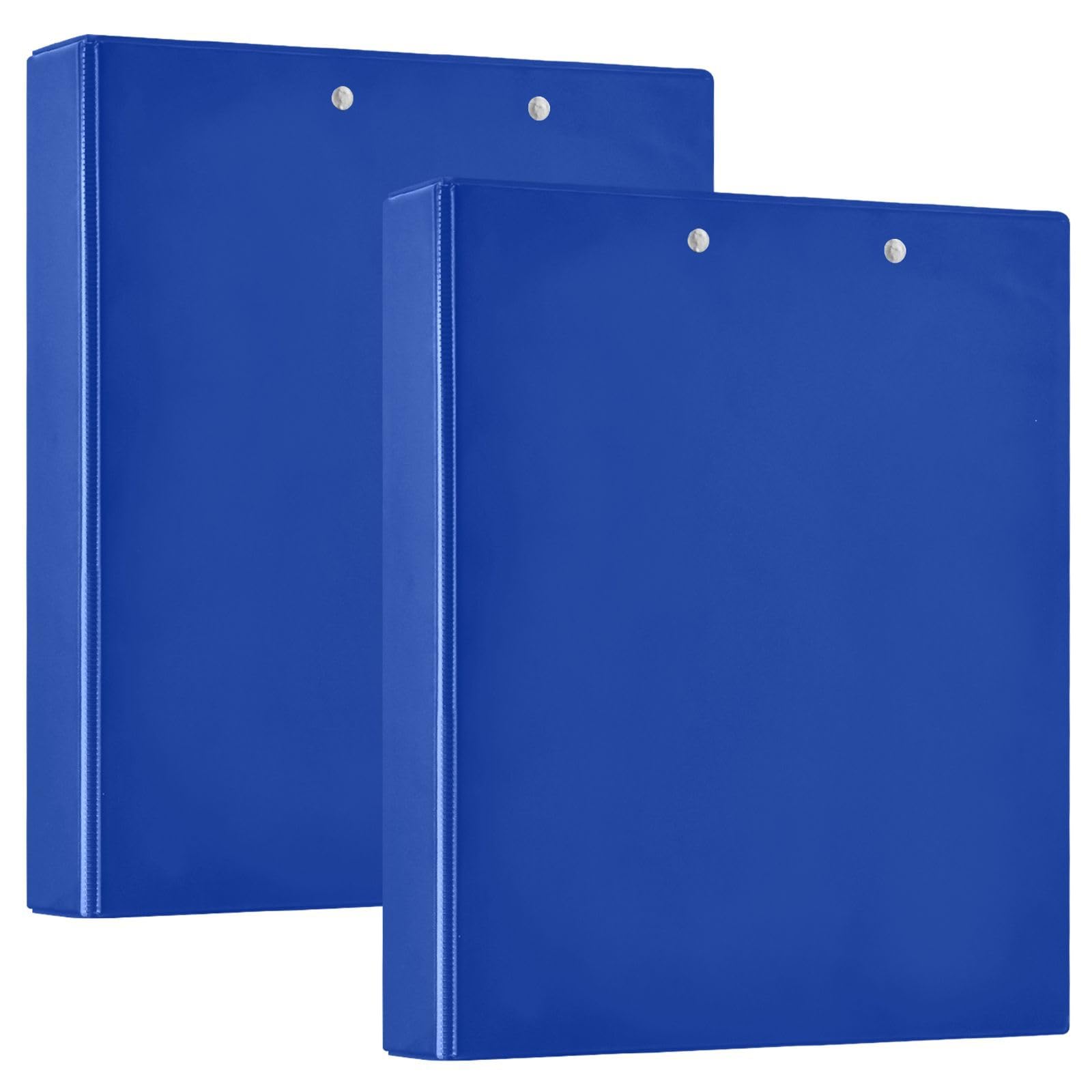 International - Raccoglitore a 3 anelli blu, raccoglitore ad anelli a D, raccoglitore a 3 anelli con portablocco, flessibile a 3 anelli, prodotto per ufficio (confezione da 2)