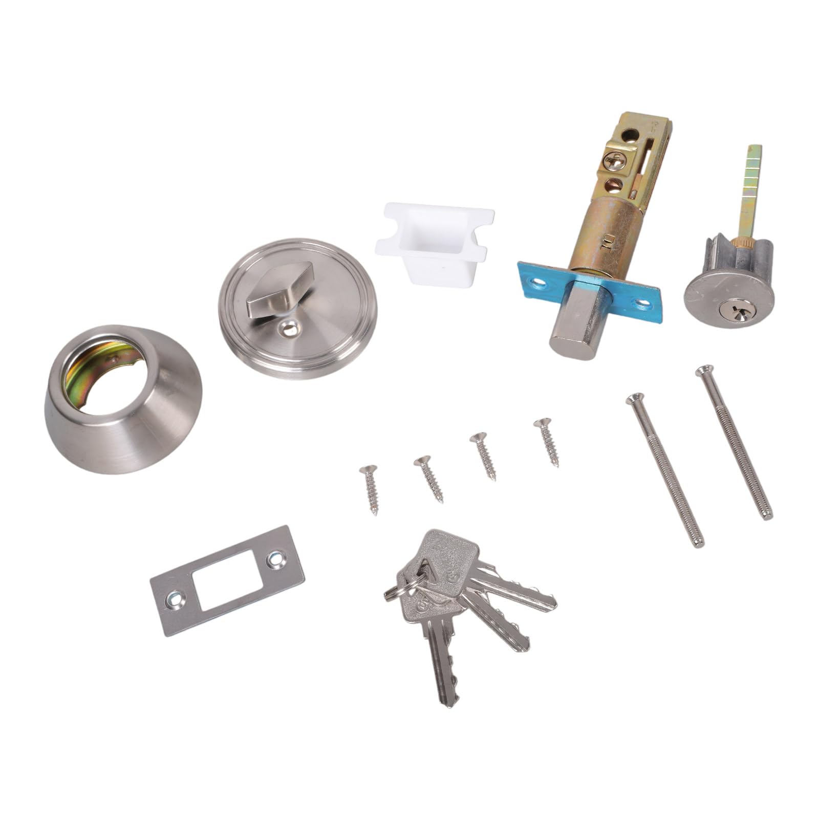 Stainless Steel Keyed Entry Lock Exterior Front Entrance Lockset Hardware with Exterior Knob and Key
