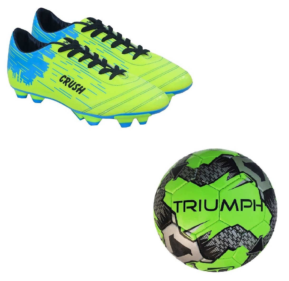 triumph Football Pvc Boss Green With Gowin Football Shoe Crush Green Cyan Size-5-picture-22