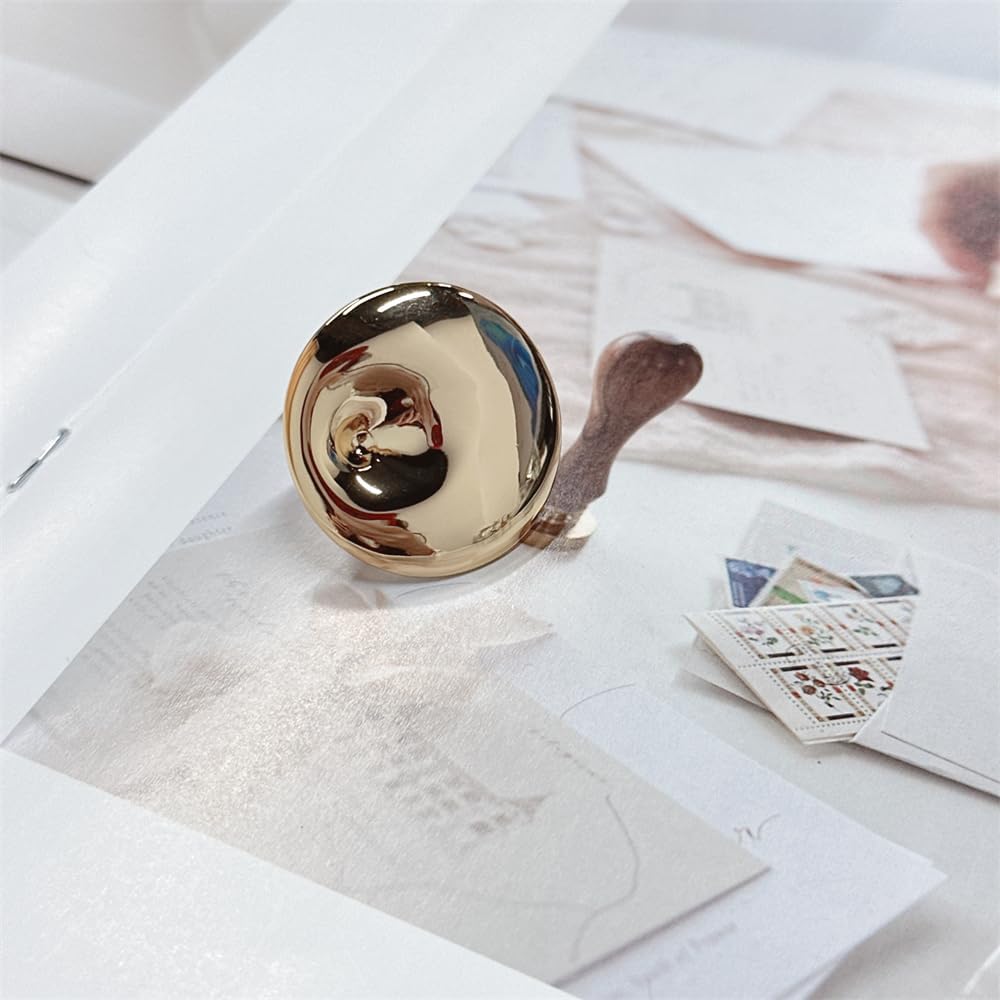 OIDIMS Chunky Vortex Wrap Open Rings for Women Gold-Tone Plated Thick Dome High Polished Statement Adjustable Simple Geometric Fingers Thumb Stackable Band Cocktail Ring Fashion Exaggerated Jewelry - Image 4