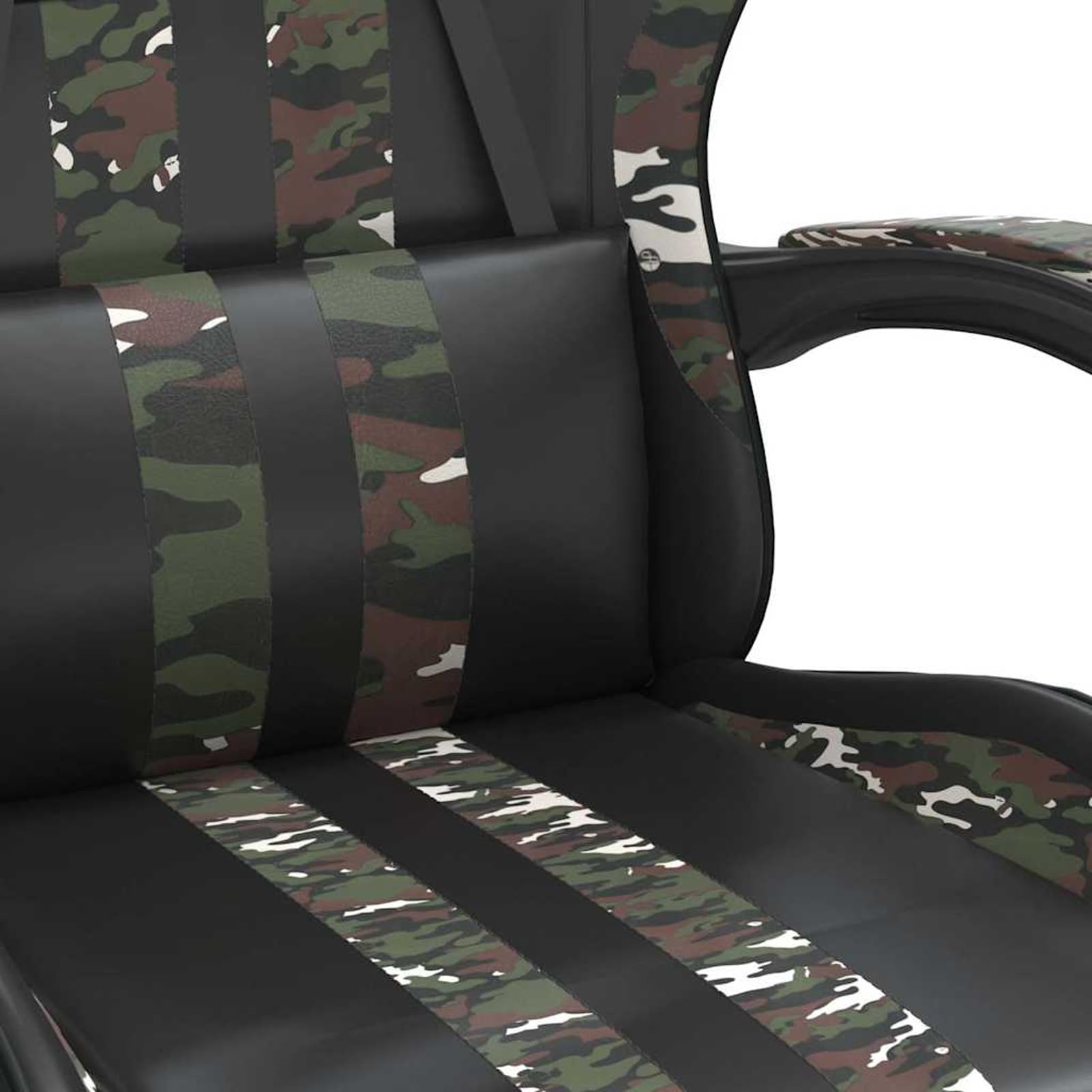 Gamingstuhl mit Fußstütze, Kunstleder, Camouflage, verstellbar