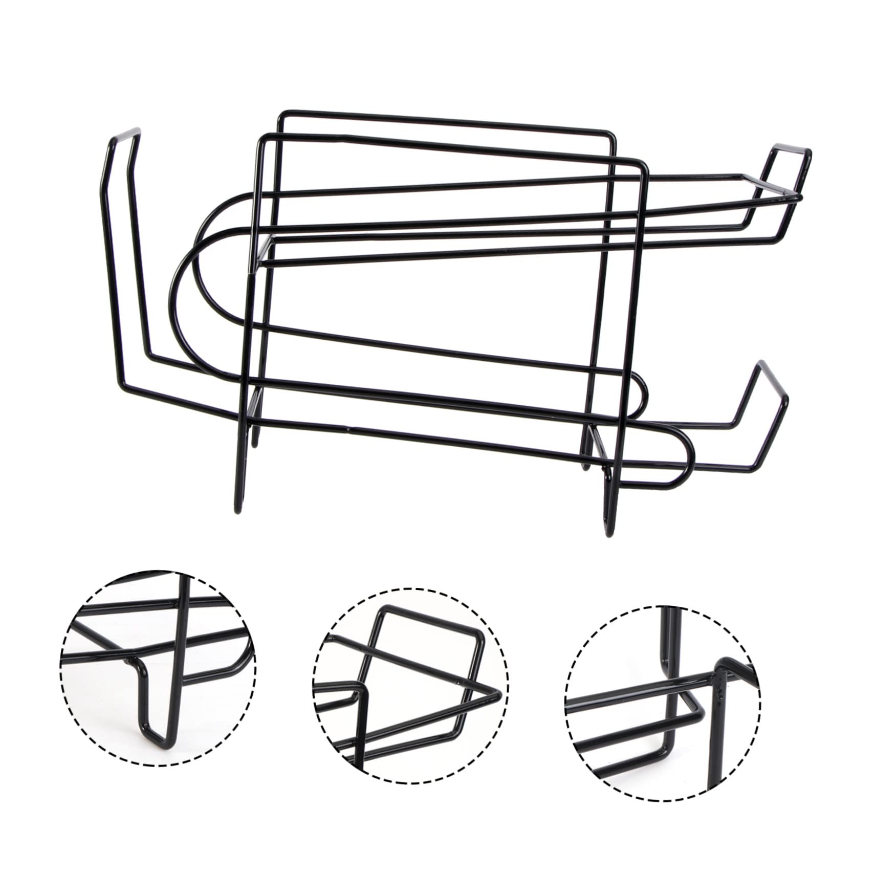 Garneck Space-saving Fridge Canning Storage Rack Double-layer Drink Storage Holder Kitchen Roll Rack