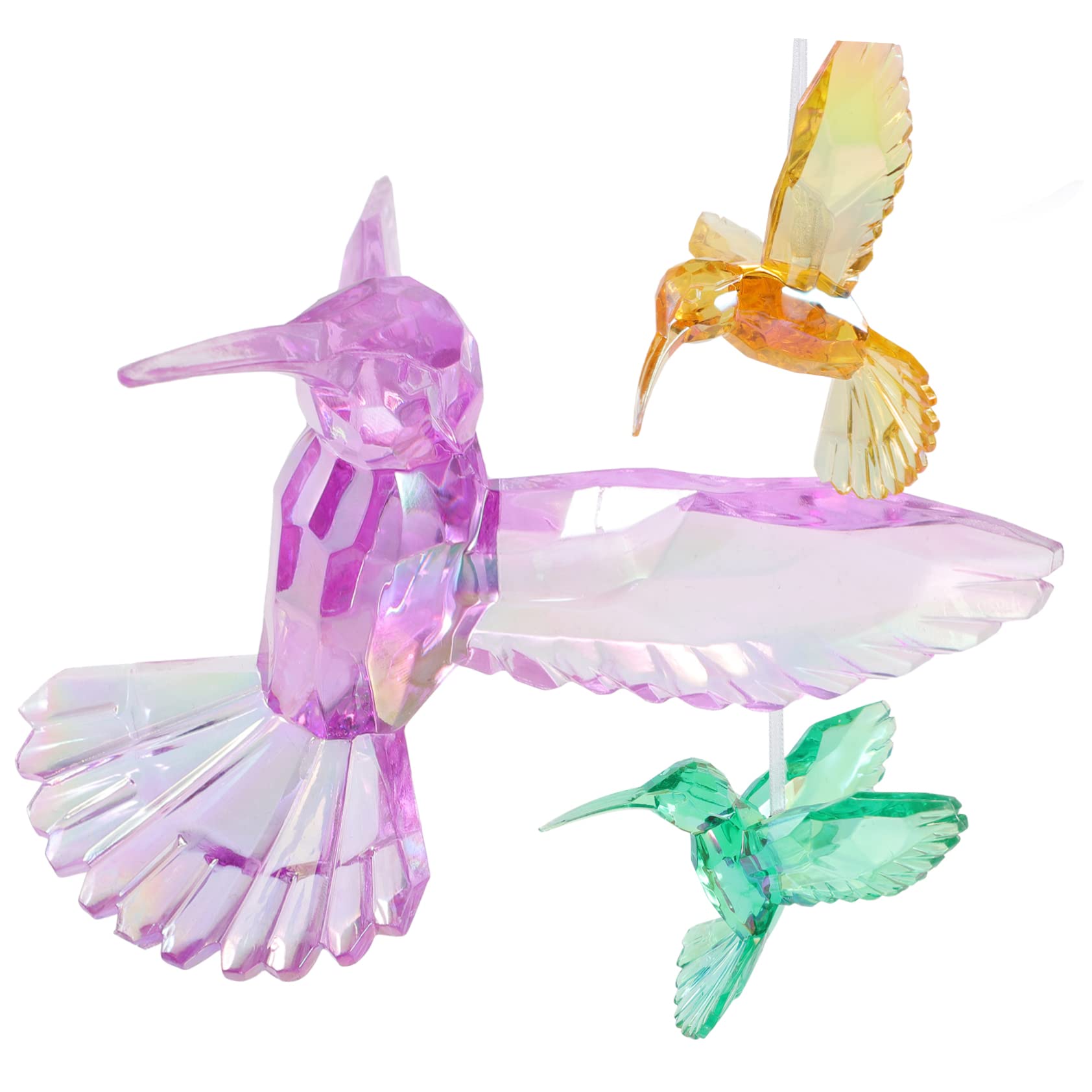 STOBAZA 9stücke Teiliges Hummingbird Ornament Transparentem Irideszentem Design Dekorative Vogelanhänger Für Weihnachten Hochzeiten Und Partys Für Wohnräume Und Garten
