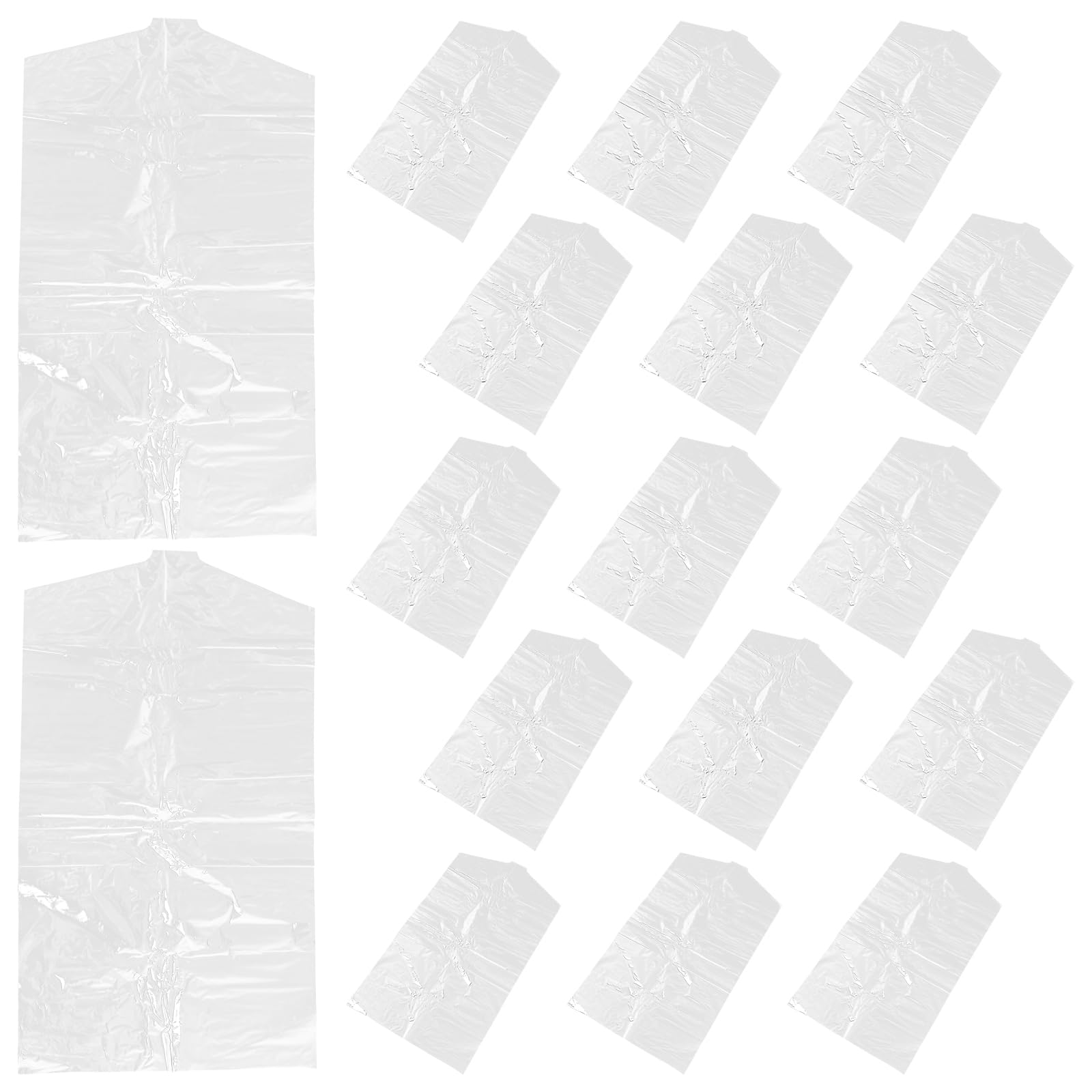 60PCS Garment Bags for Hanging Clothes: Plastic Garment Bags Clear Clothes Covers Dry Cleaner Bags Hanging Garment Bags for Dry Cleaner Home Storage Travel