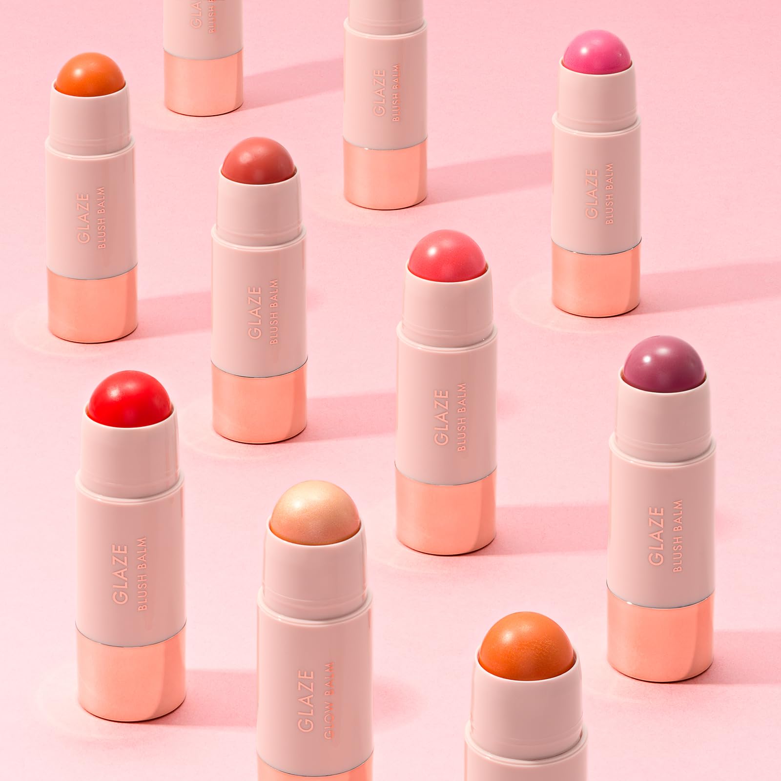 Bellamianta Glaze Blush & Glow Balm, baume brillant, 5 g, multi-usage pour les joues, les lèvres et les yeux, blush, ingrédients qui aiment la peau, beurre de karité et huile d'avocat (rose du désert)