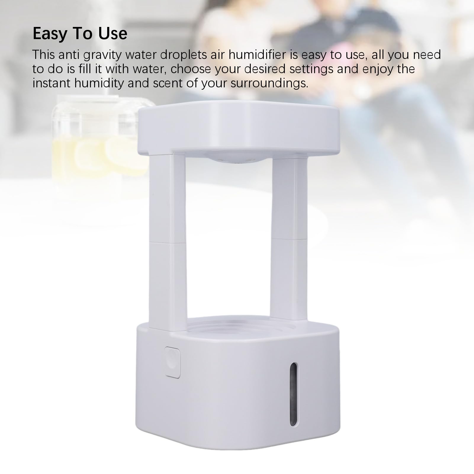 Generic Umidificatore antigravità Avanzato con Luce LED Colorata e Diffusore di Oli Essenziali per la Camera da Letto Dell'ufficio Domestico Materiale ABS 2 in 1