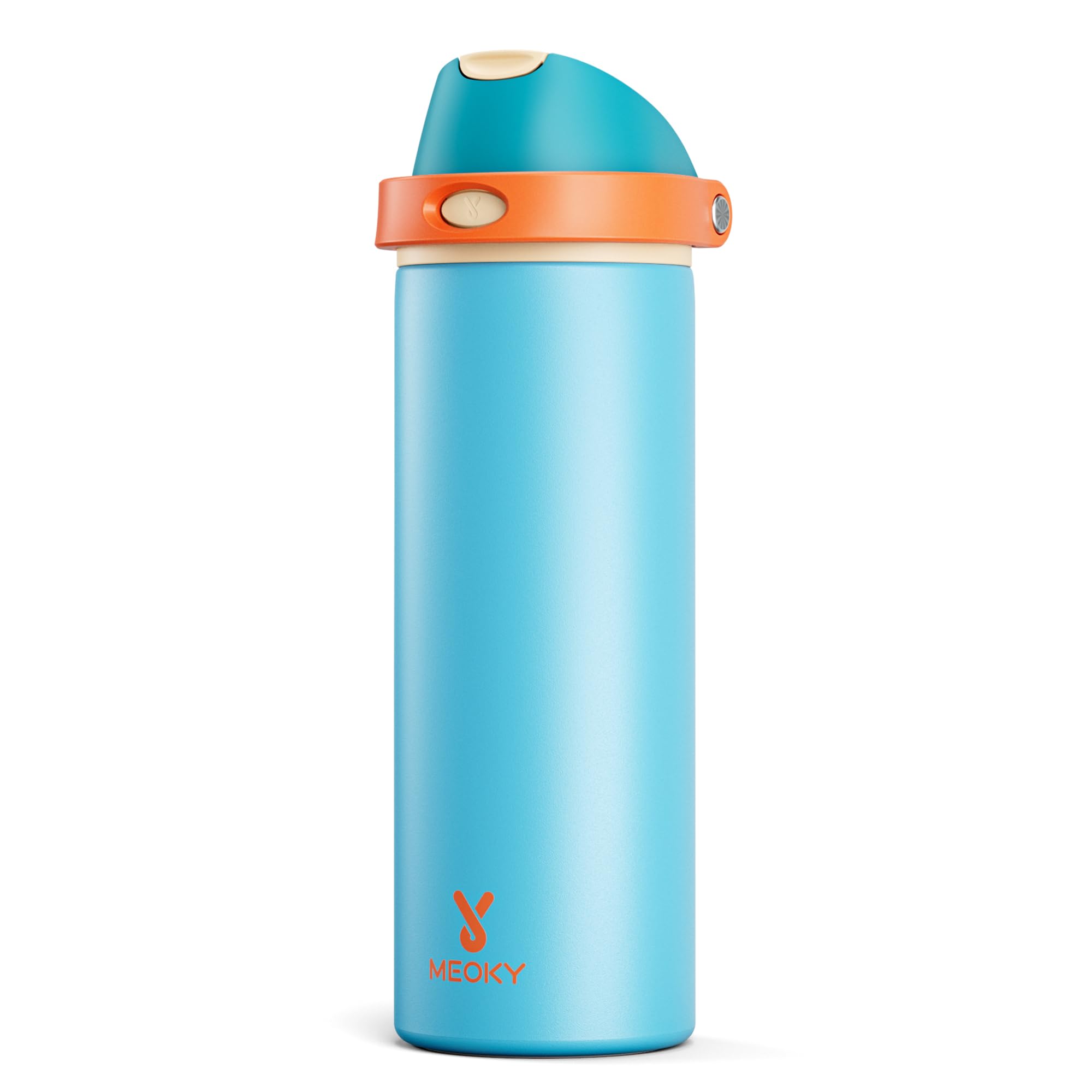 24 oz Insulated Water Bottle for Men: Meoky Stainless Steel Water Bottle with Straw and Spout Lid - Leak Proof, Cold for 24 Hours, Fits in Car Cup Holder, BPA-Free for Sports Travel, Summer Sweetness