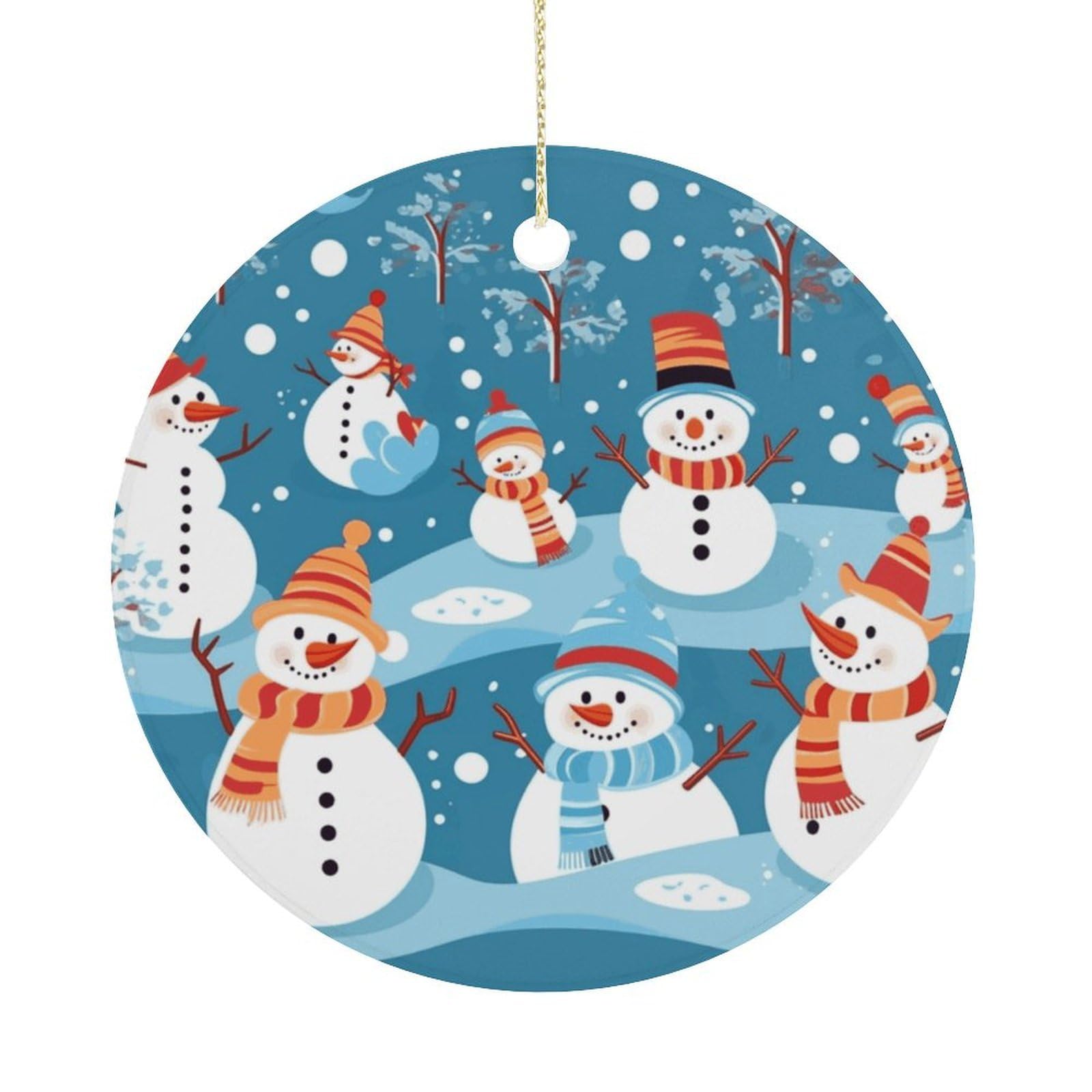 Adfgyerh Women's Style Snowman Hanging Ceramic Ornaments, Christmas Tree Decorations, Funny Home Decor Gifts For Sisters & Work Best Friends