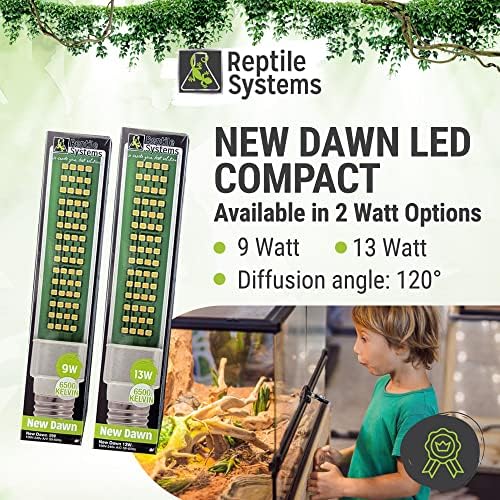 Miniatura 5 de Reptile Systems Nuevo Dawn LED Compact  Luz equilibrada de 6500K 9w para iluminación de recintos  Accesorio compacto para terrarios y viviarios