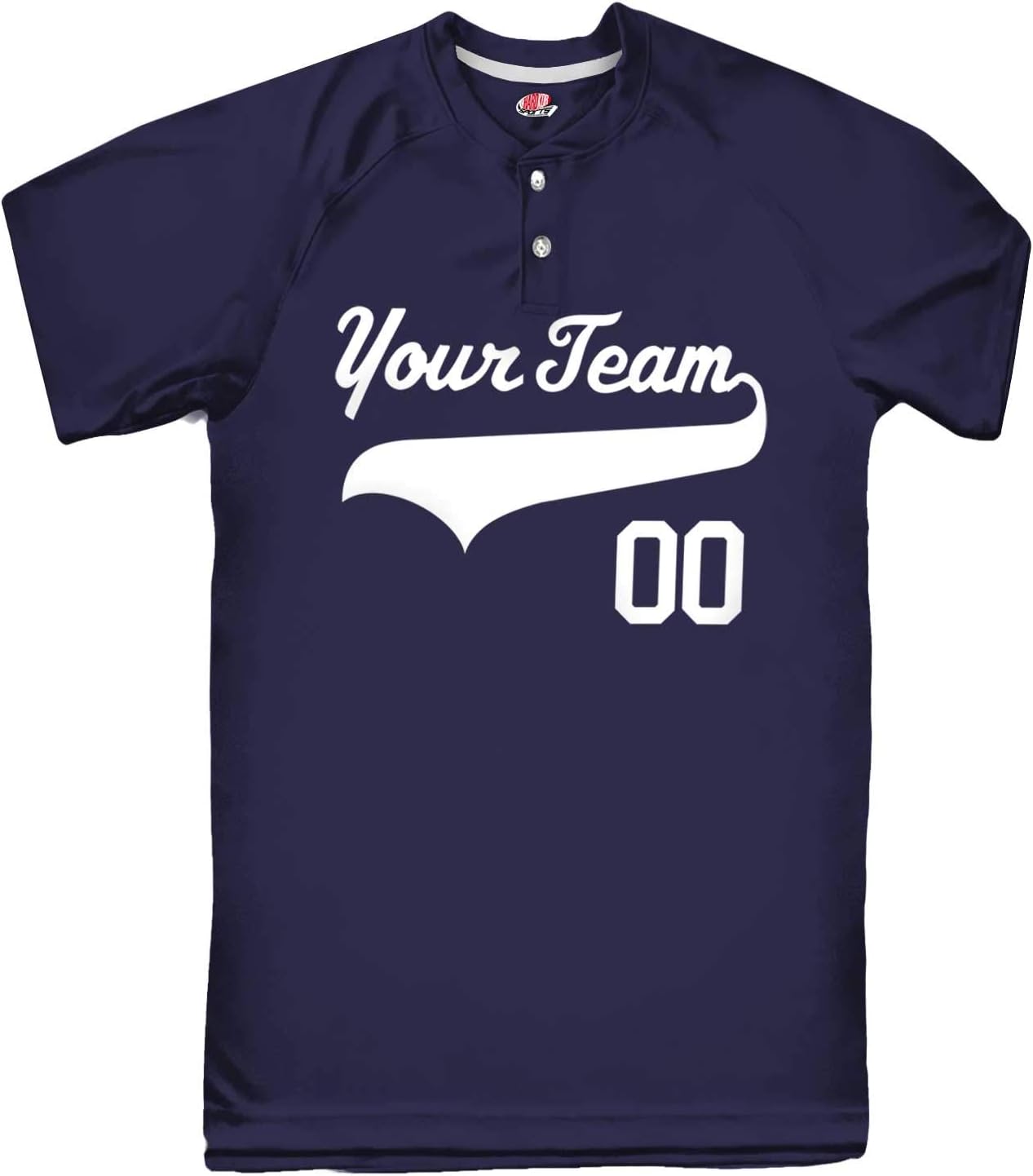 HARDKOR SPORTS Customized Baseball Jersey 2 Button Solid Color Youth with Names & Numbers