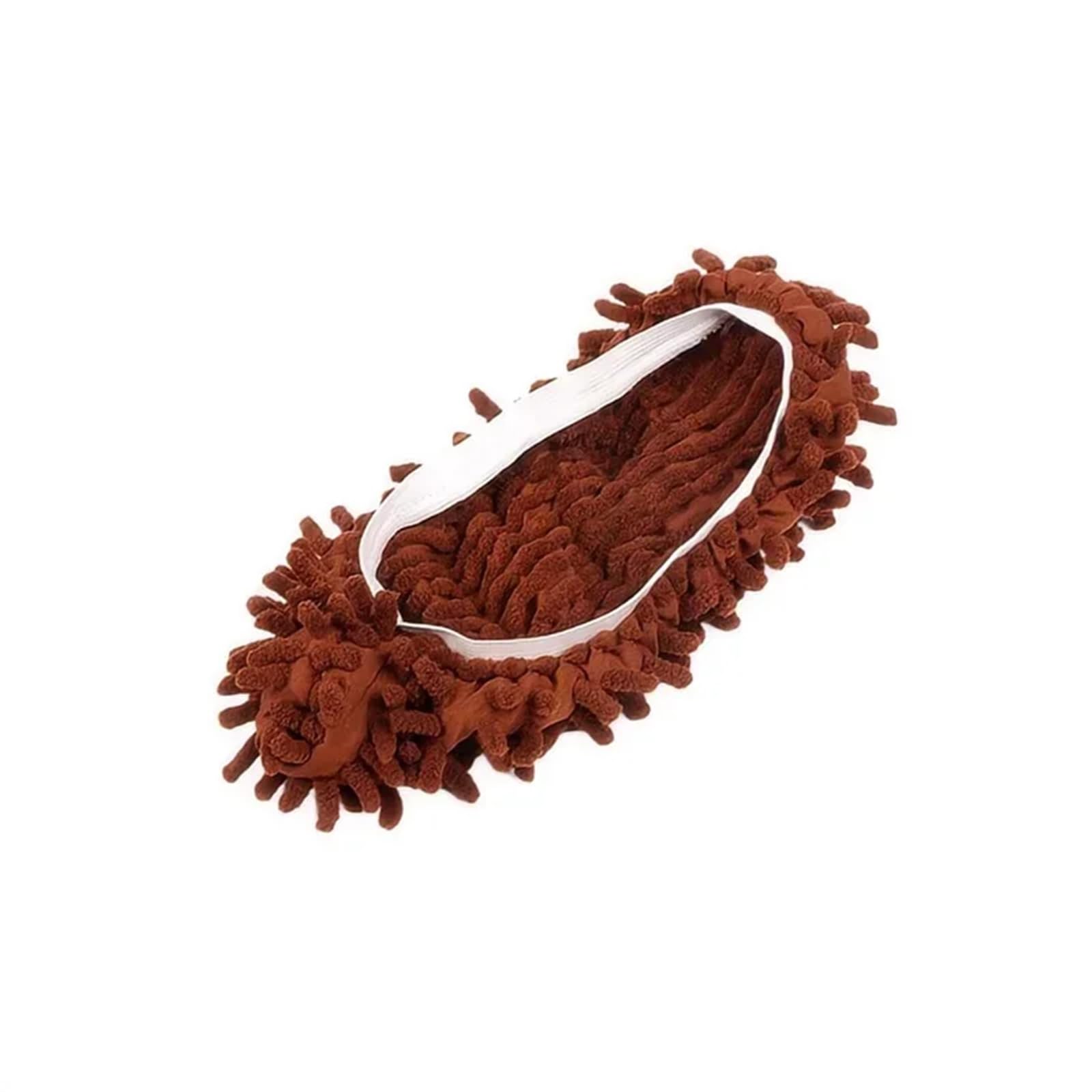Mop Slippers Cleaning Mopping Shoes Water Uptake Foot Socks(Brown-1Pc)