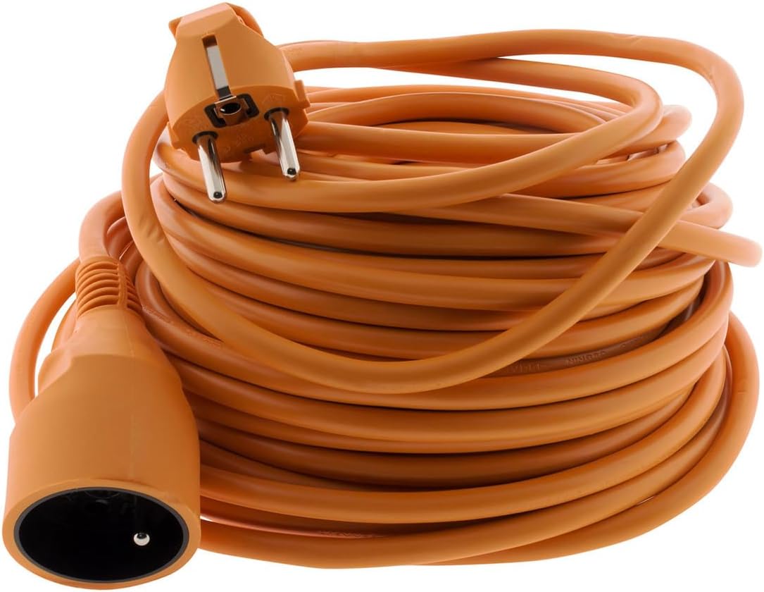 Zenitech – Extensión de jardín 16A HO5VV-F 3G1.5 2P+Tierra 25m – Naranja