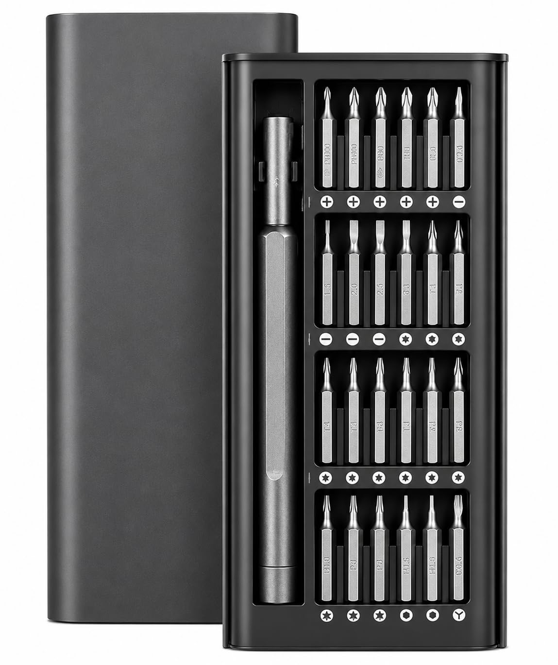 24-in-1 Precision Magnetic Screwdriver Set with S2 Steel Bits, Mini Repair Tool Kit for Smartphone, iPhone, Android, Laptop, Tablet, PC, Camera, Watch and Electronic Devices-image-29