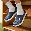 HAUX Men's Classic Casual Clogs, Sports Walking | Casual with Classic Clogs, Flexibility Technology Slipper for Men's & Boy's Clogs That Match Your Style (Navy, UK Footwear Size System, Adult, Men, Numeric, Medium, 9) gallery image