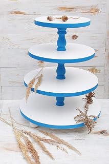 ALL SIZES 4 tiered cake stand,Wedding cupcake stand,wedding cake stand, wooden cake stand,Wedding decor,wooden cupcake stand,blue cake stand