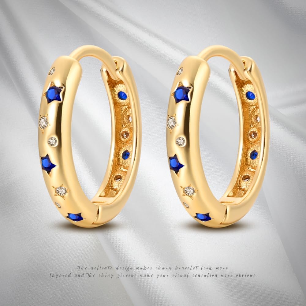 Pandach 925 Sterling Silver Earrings for Women 5A Cubic Zirconia Huggie Earring Hypoallergenic Hoop Earrings - Image 2