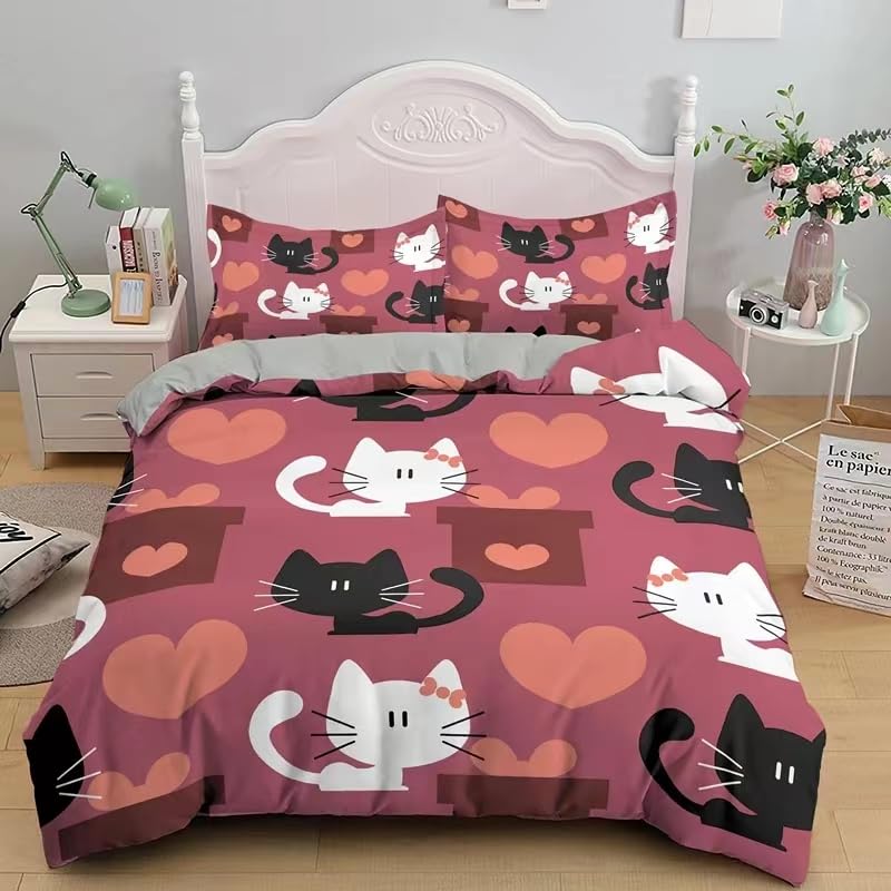 Housse de couette 200x200 tracteur gris microfibre avec 2 taies 65x65 cm