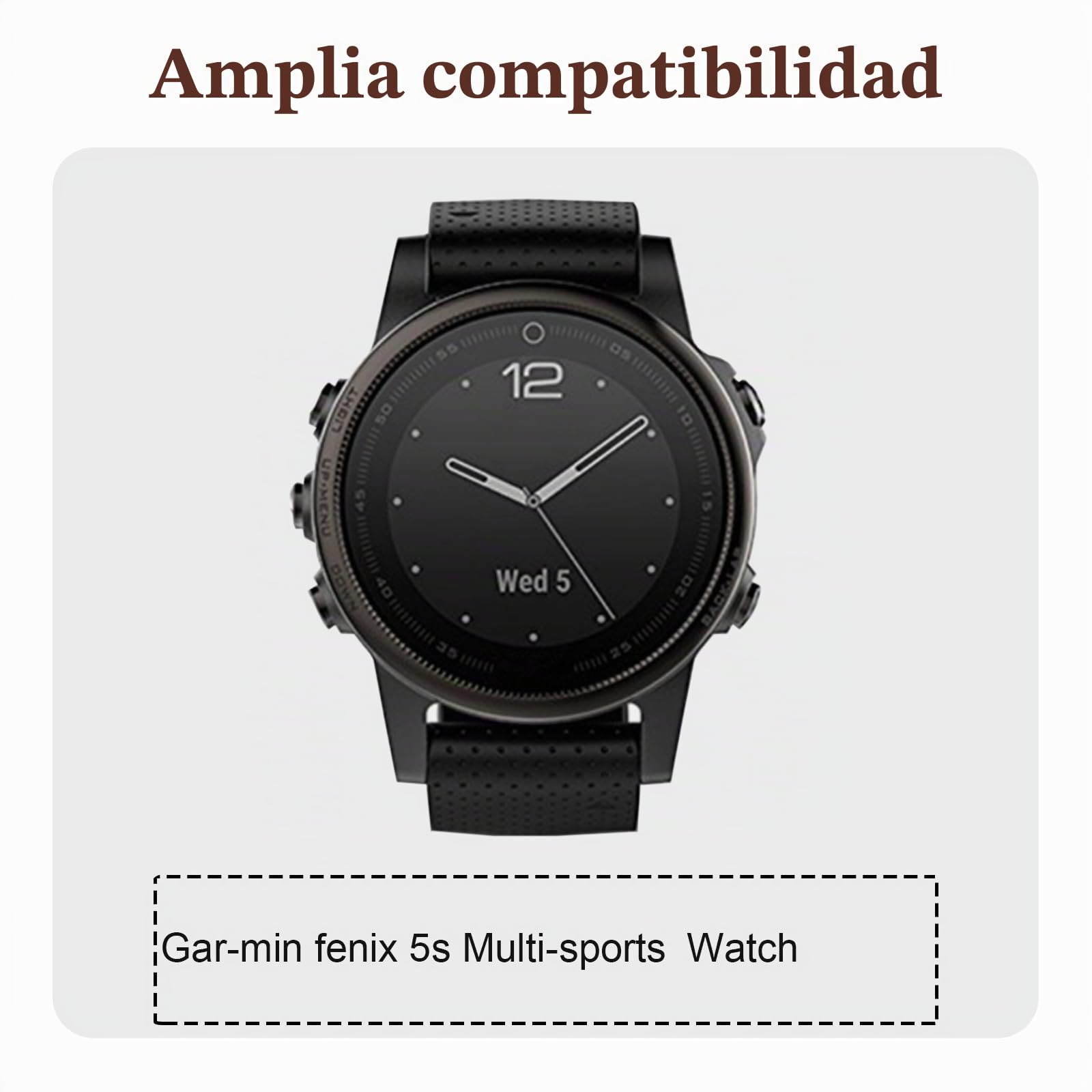 Batería de repuesto 361-00096-00 compatible con Gar-min Fenix5s GPS Sport Training Watch Smartwatch