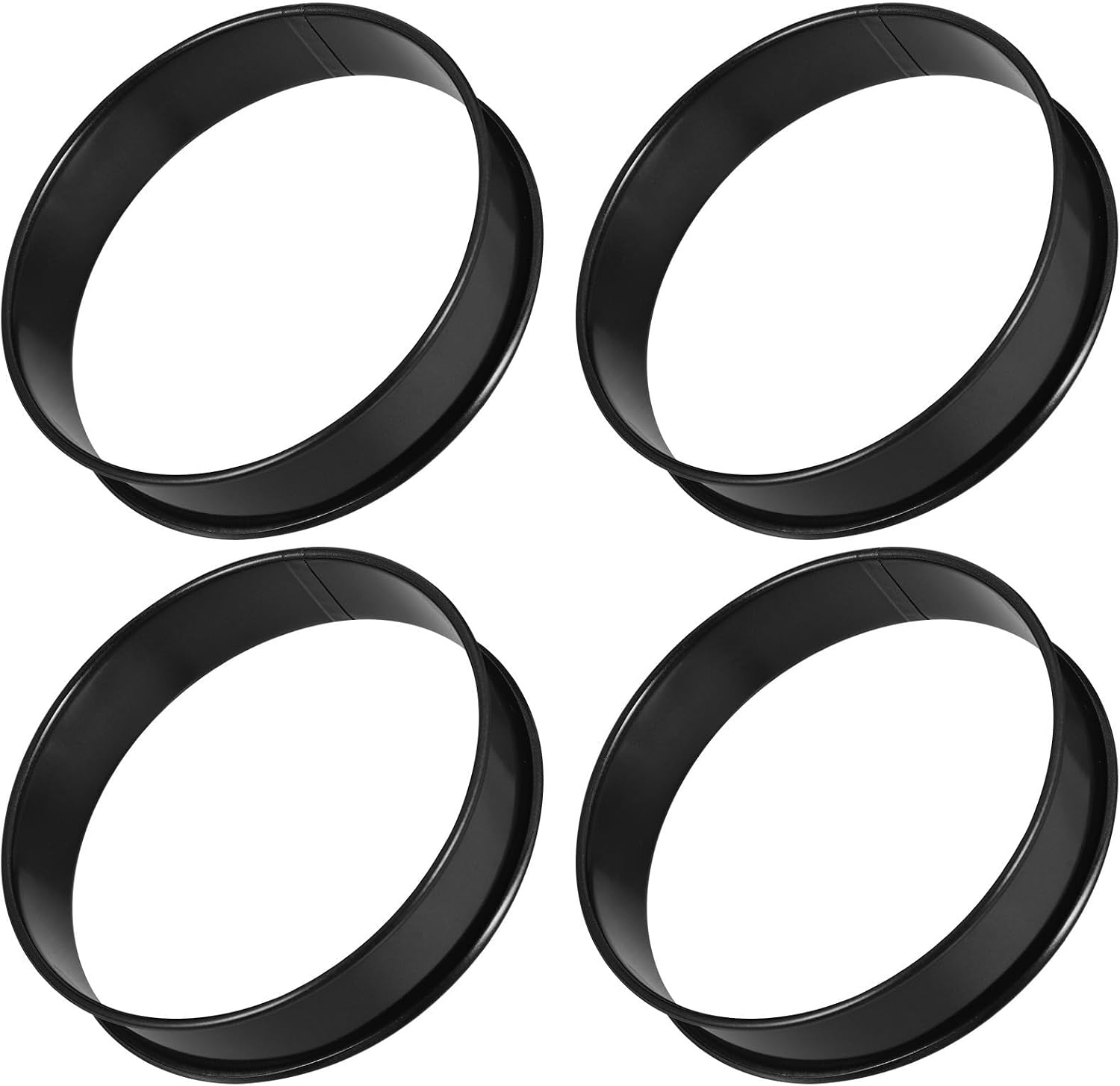 4pcs Nonstick Stainless Steel Muffin Rings with Double Rolled Edges, Dishwasher Safe Baking Metal Rings for Cooking English Muffins, Tart Mold Baking Supplies