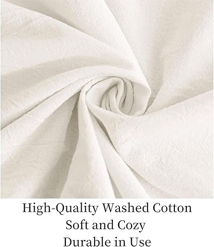 Miniatura 3 de JELLYMONI Juego de 2 fundas de almohada de algodón tamaño King (20 x 36 pulgadas), con cierre de botón, 100% algodón lavado, suave, transpirable,